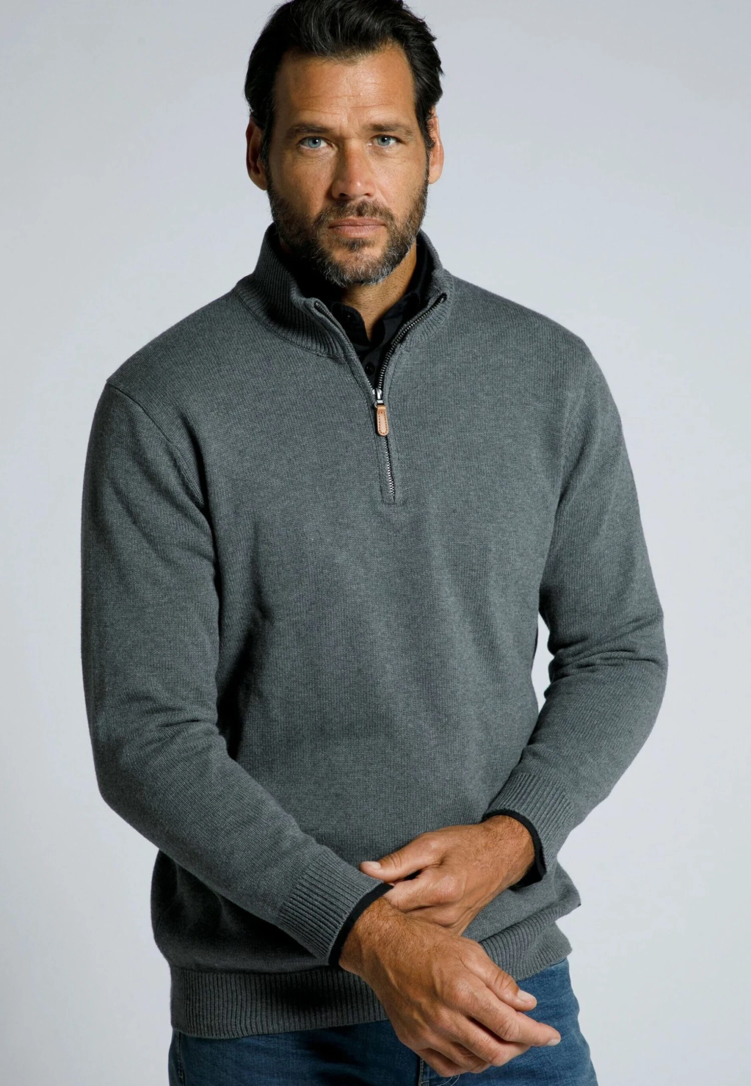 JP1880 Trui - Grau-Melange 3 JP1880 Trui - Grau-Melange