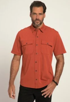 JP1880 Halbarm Kent-Kragen Modern Fit - Overhemd - Marsala Red