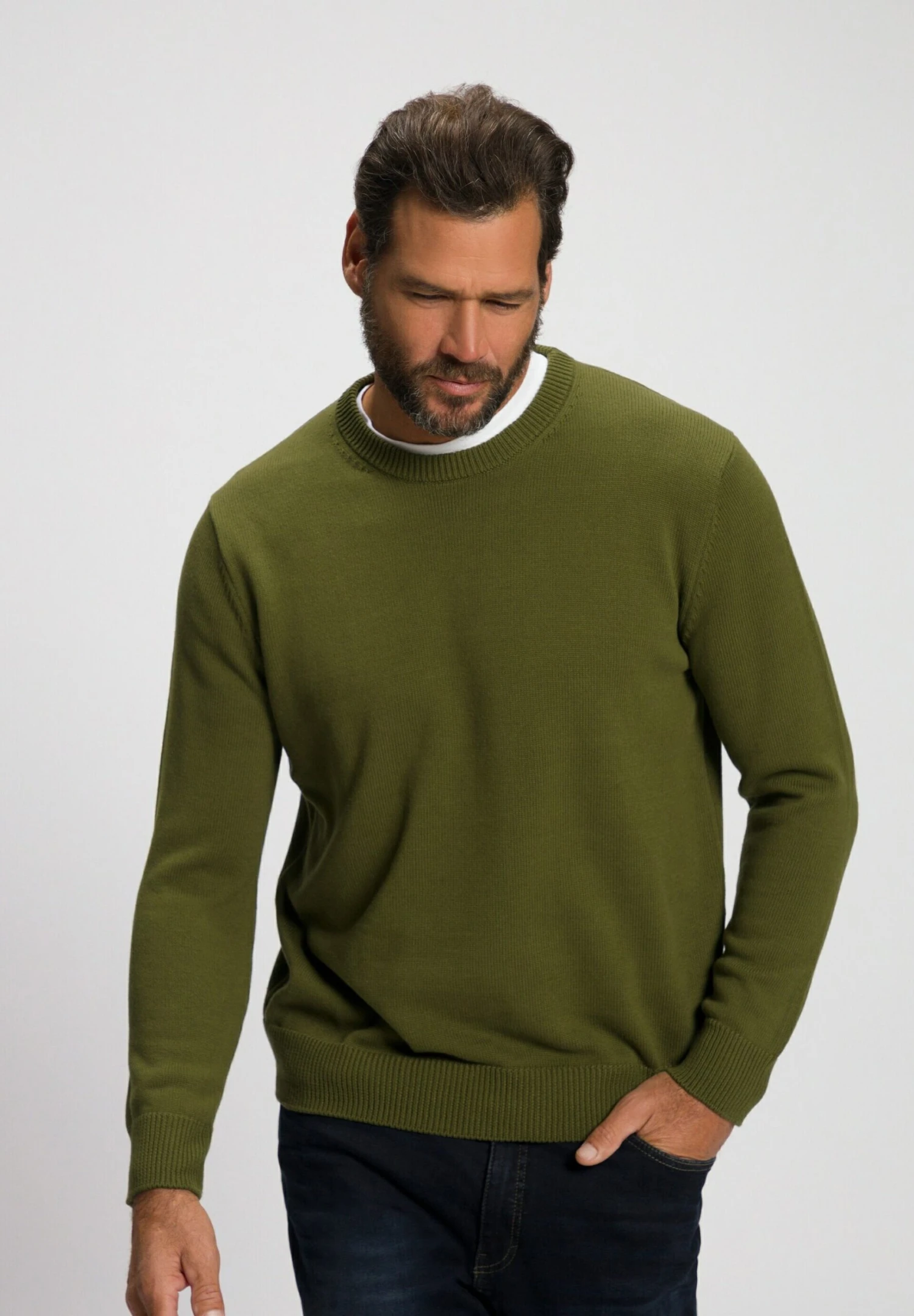 JP1880 Trui - Moosgrün 3 JP1880 Trui - Moosgrün