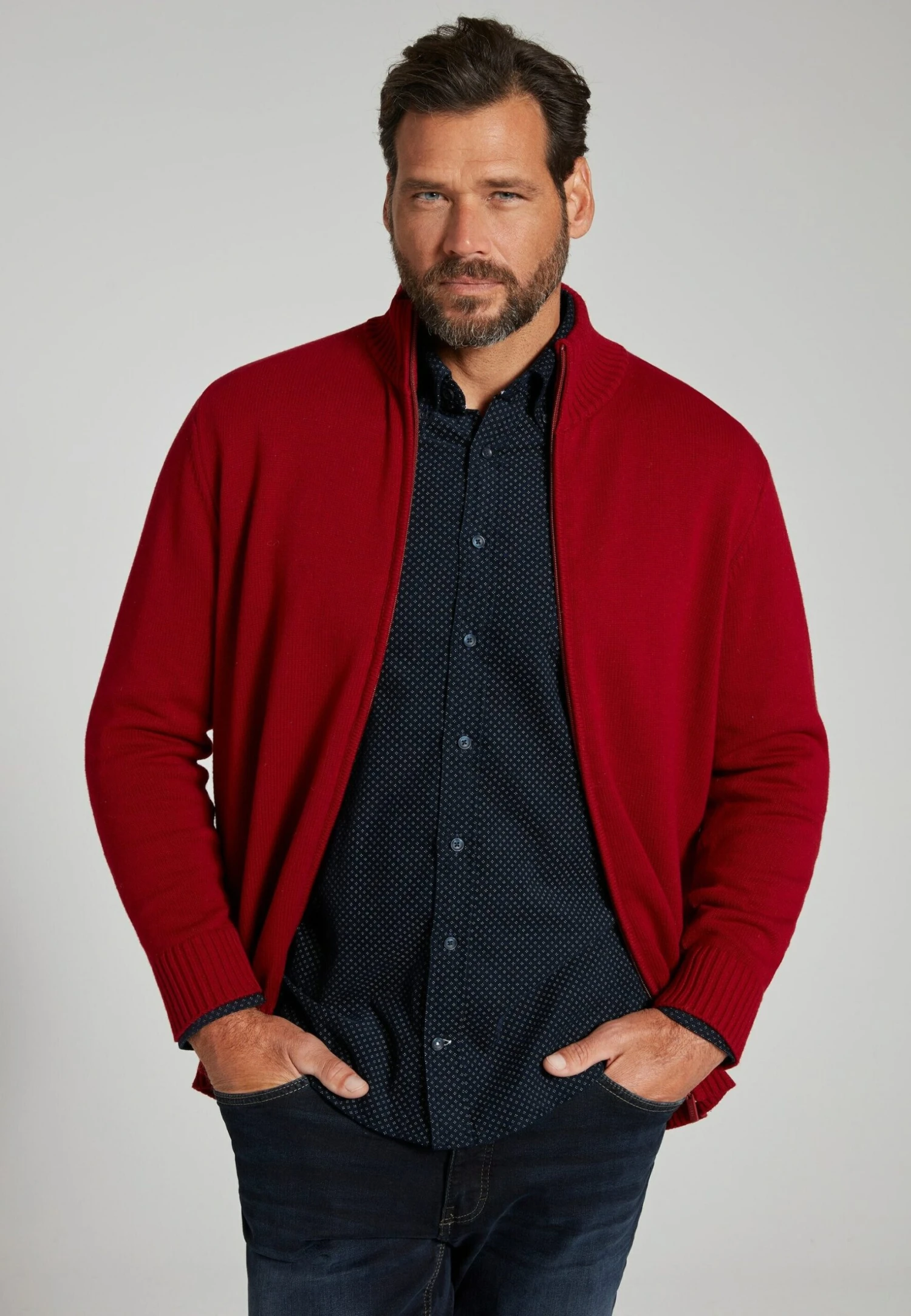 JP1880 Vest - Burgunderrot 4 JP1880 Vest - Burgunderrot - Afbeelding 2