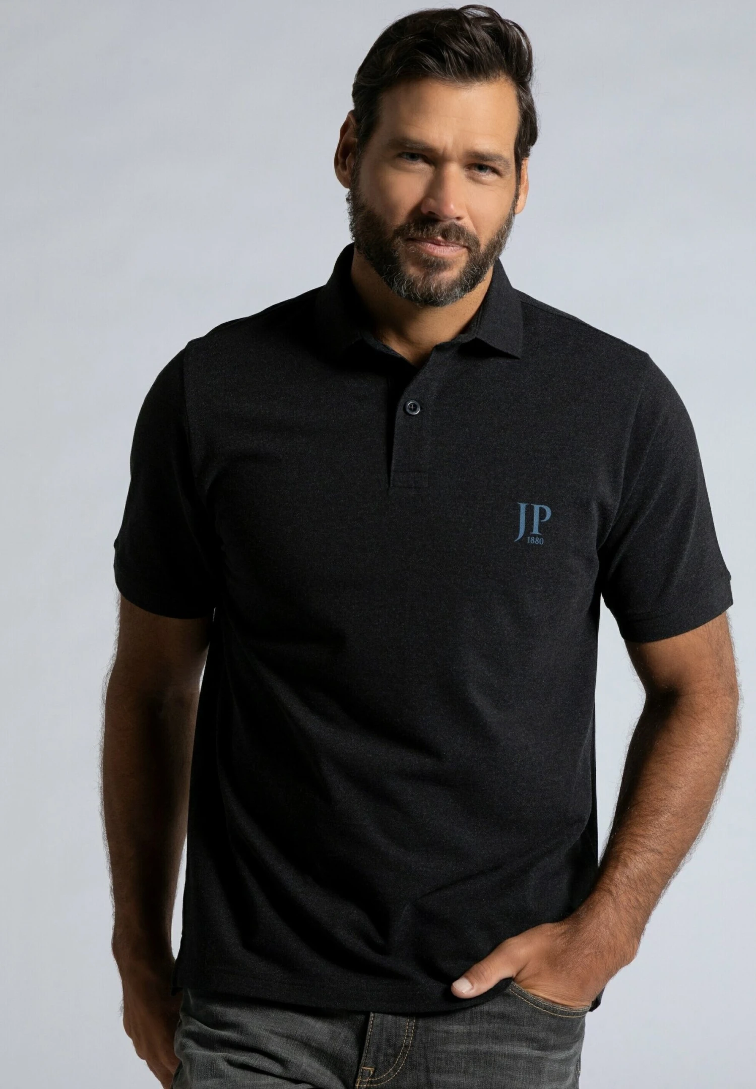 JP1880 Poloshirt - Bleu Moyen 4 JP1880 Poloshirt - Bleu Moyen - Afbeelding 2