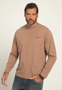 JP1880 Langarm Flexnamic Melange - Longsleeve - Hellbraun