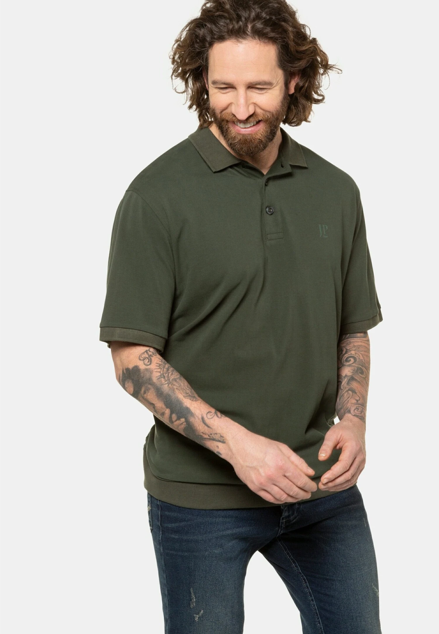 JP1880 Poloshirt - Dunkel Oliv 3 JP1880 Poloshirt - Dunkel Oliv