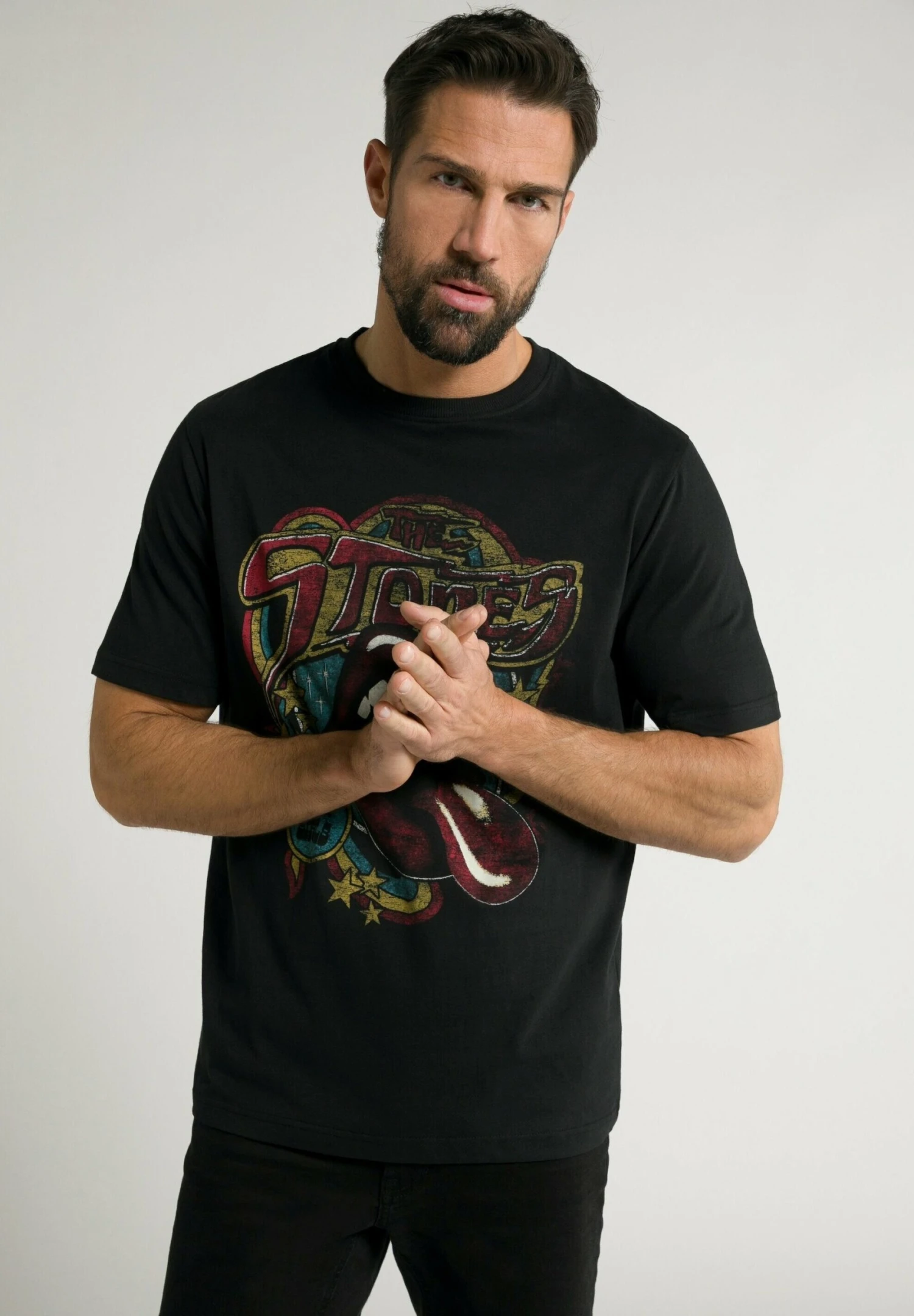 JP1880 Rolling Stones - T-Shirt Print - Schwarz 3 JP1880 Rolling Stones - T-Shirt Print - Schwarz