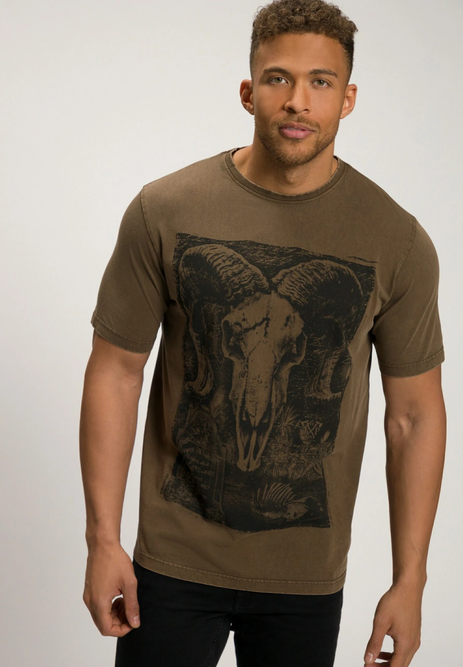 JP1880 T-Shirt Print - Mocca Brown 3 JP1880 T-Shirt Print - Mocca Brown