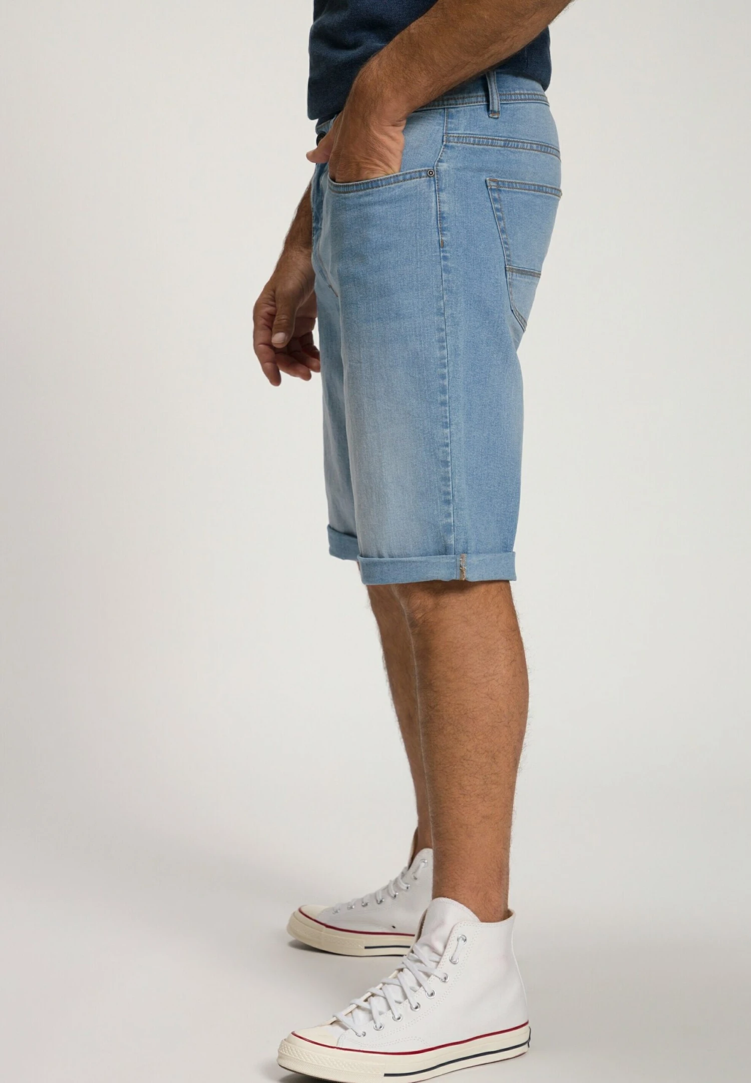 JP1880 Jeansshort - Bleached Denim 5 JP1880 Jeansshort - Bleached Denim - Afbeelding 3