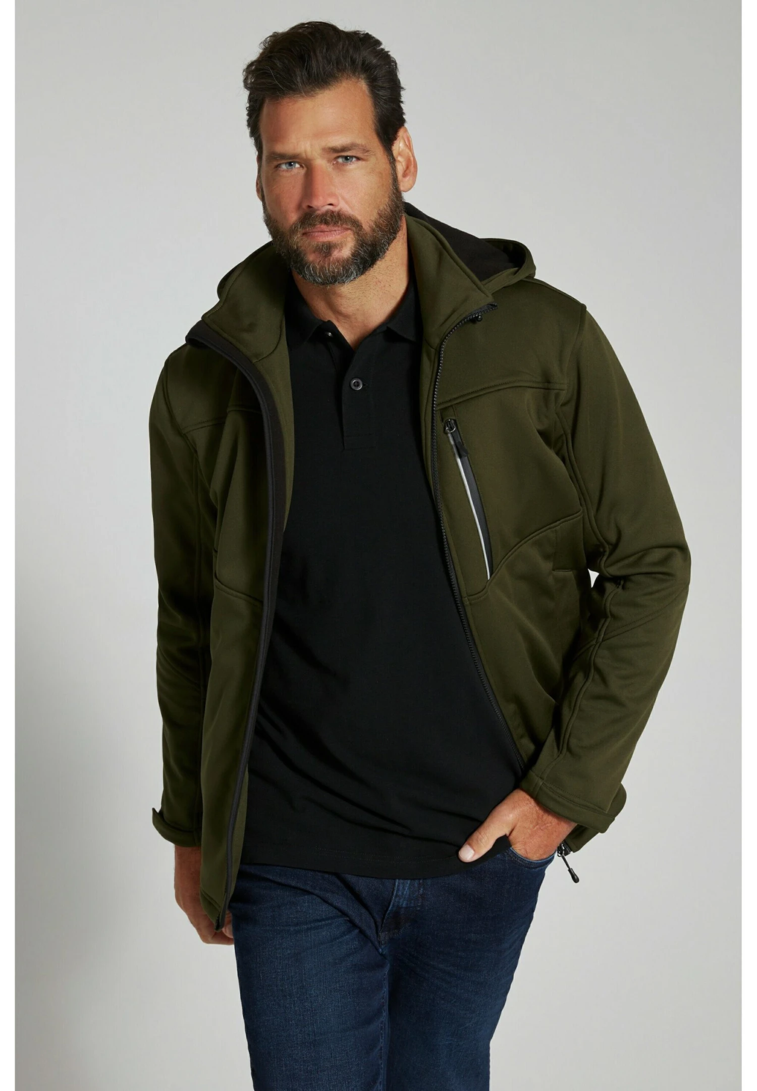 JP1880 Fleecejas - Dark Olive 3 JP1880 Fleecejas - Dark Olive