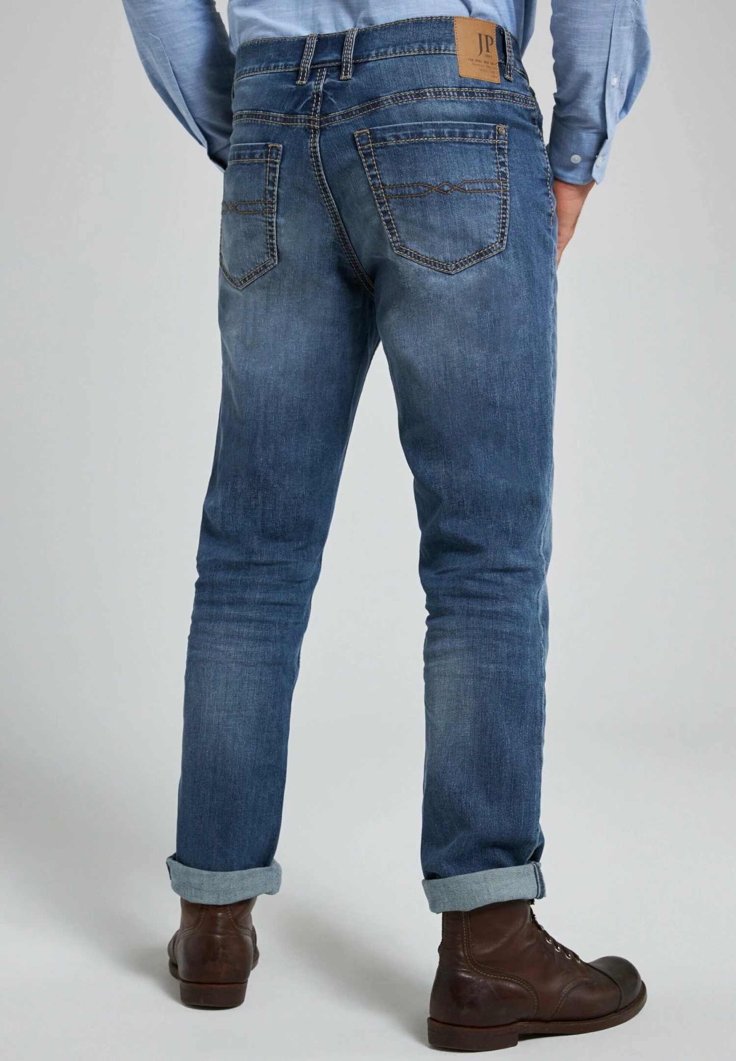 JP1880 Straight Leg Jeans - Mattes Jeansblau 4 JP1880 Straight Leg Jeans - Mattes Jeansblau - Afbeelding 2