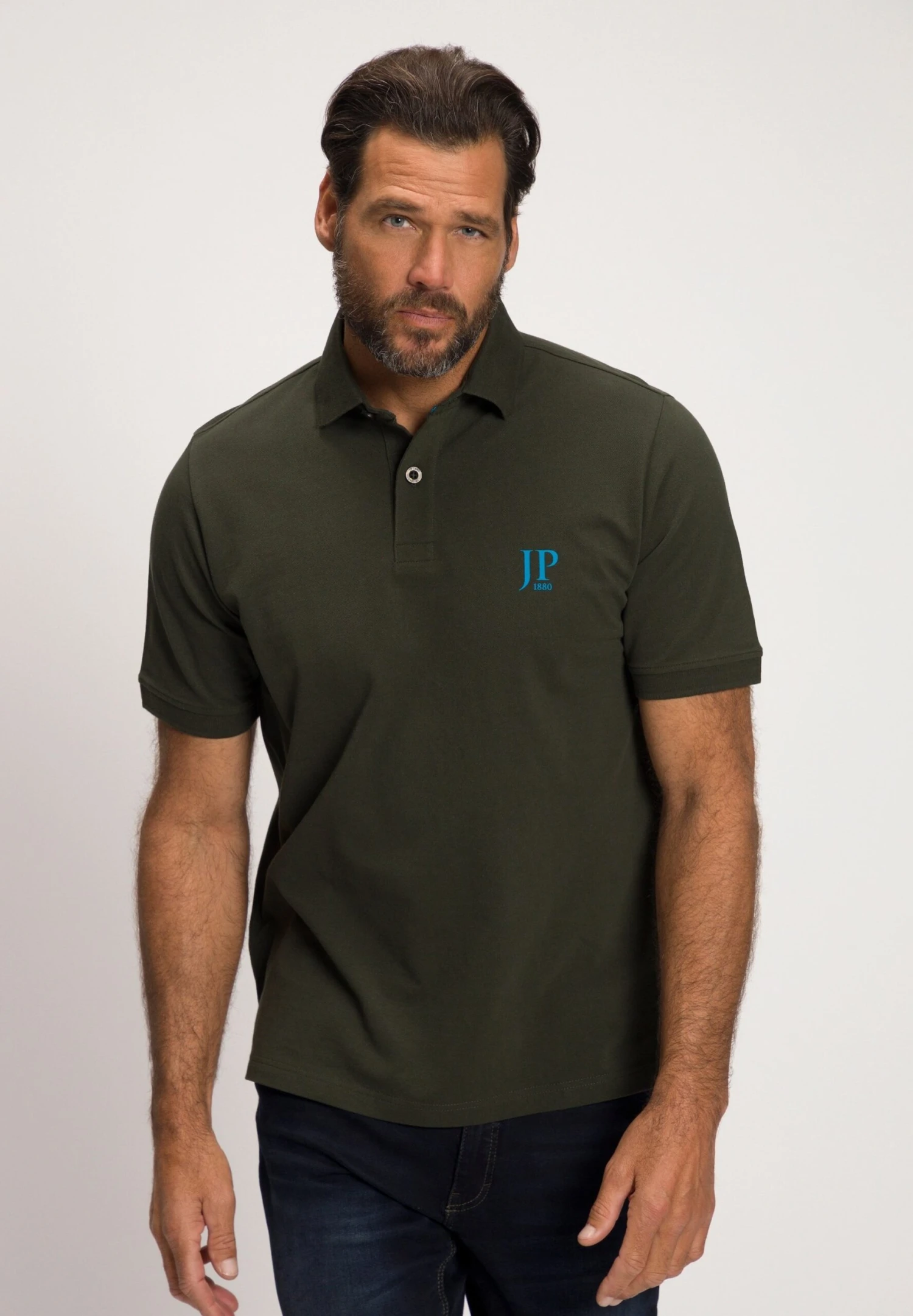 JP1880 Poloshirt - Blauwturkoois Donkerolijf 4 JP1880 Poloshirt - Blauwturkoois Donkerolijf - Afbeelding 2