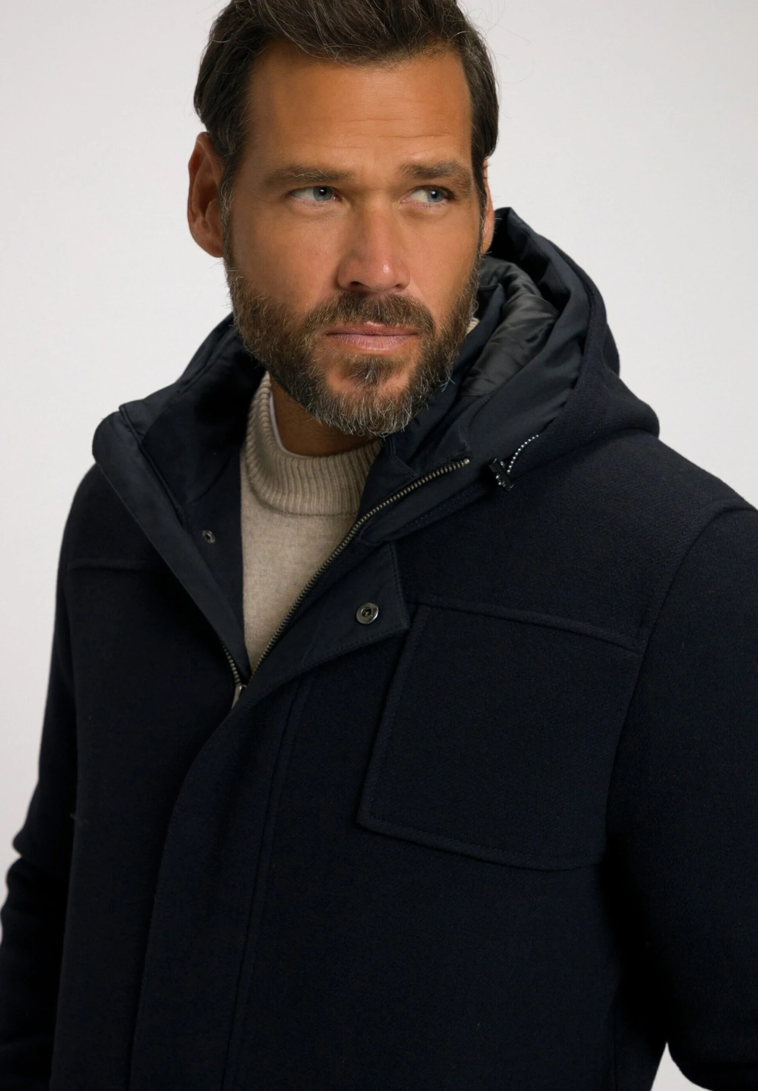 JP1880 Halflange Jas - Zwart 4 JP1880 Halflange Jas - Zwart - Afbeelding 2