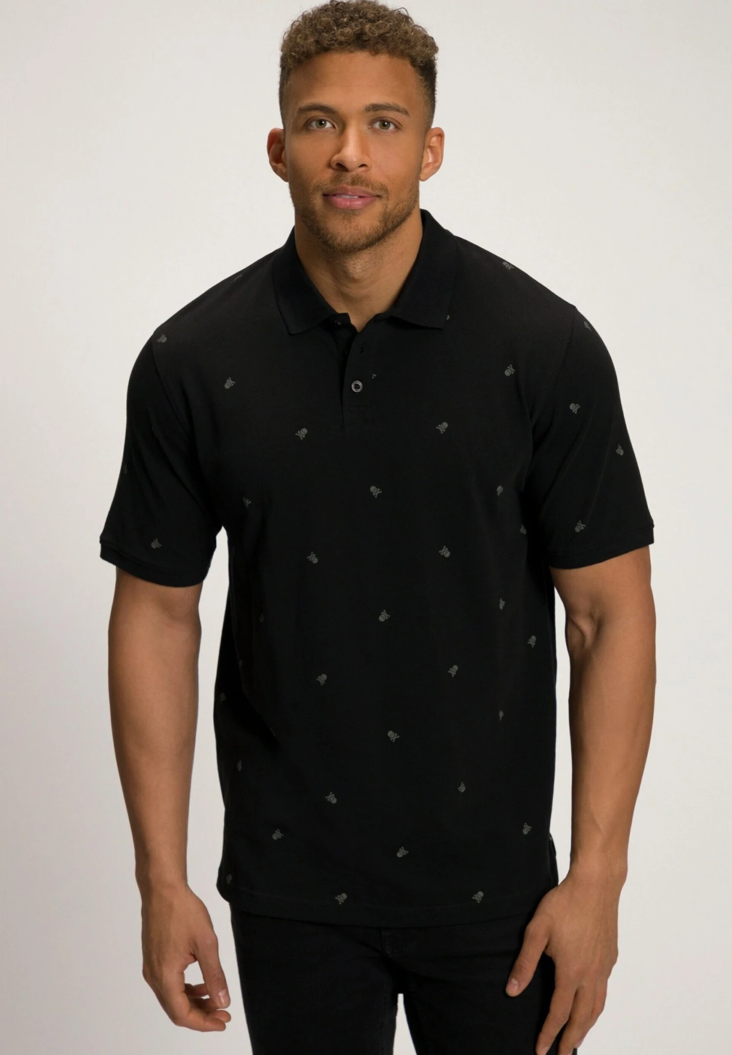 JP1880 Skull Print- Poloshirt - Black 3 JP1880 Skull Print- Poloshirt - Black