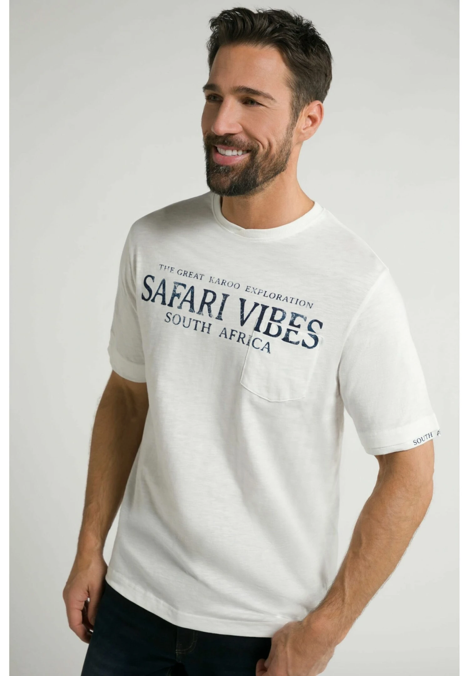 JP1880 Safari Vibes - T-Shirt Print - Schneeweiß 3 JP1880 Safari Vibes - T-Shirt Print - Schneeweiß