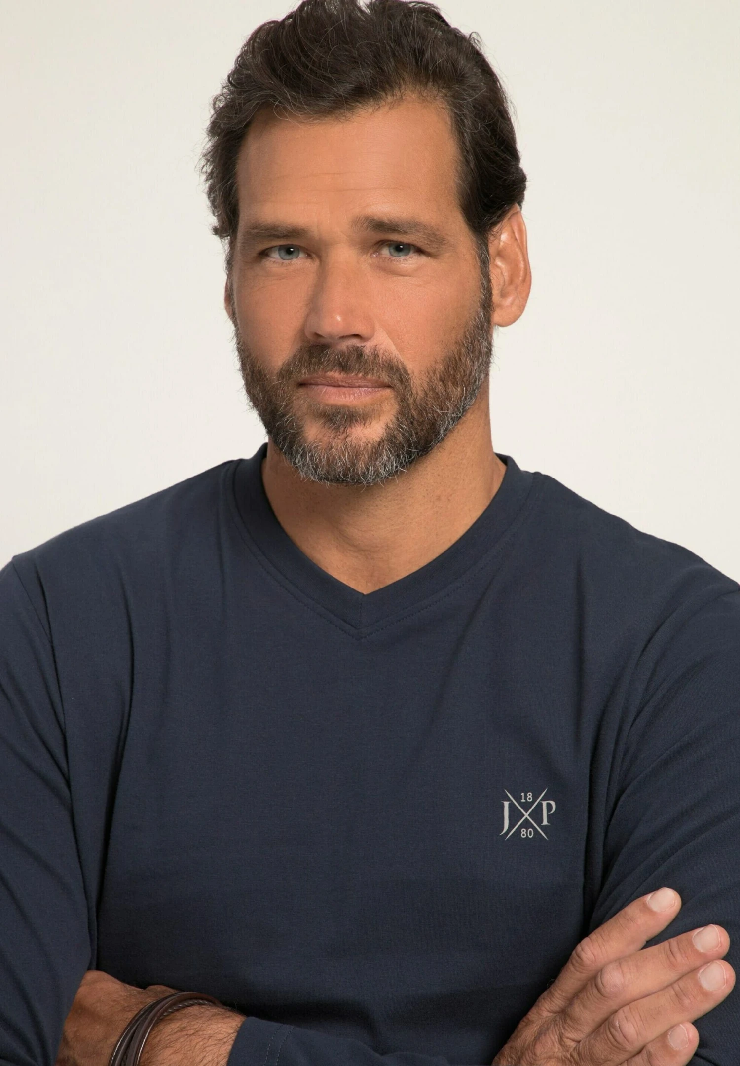 JP1880 V-Ausschnitt - Longsleeve - Navy Blau 4 JP1880 V-Ausschnitt - Longsleeve - Navy Blau - Afbeelding 2