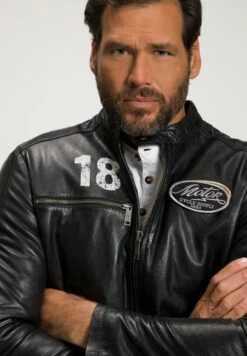 JP1880 Leren Jas - Schwarz 9 JP1880 Leren Jas - Schwarz -JP1880 2f7b07671dee4e3eabf5fc314f6652c3