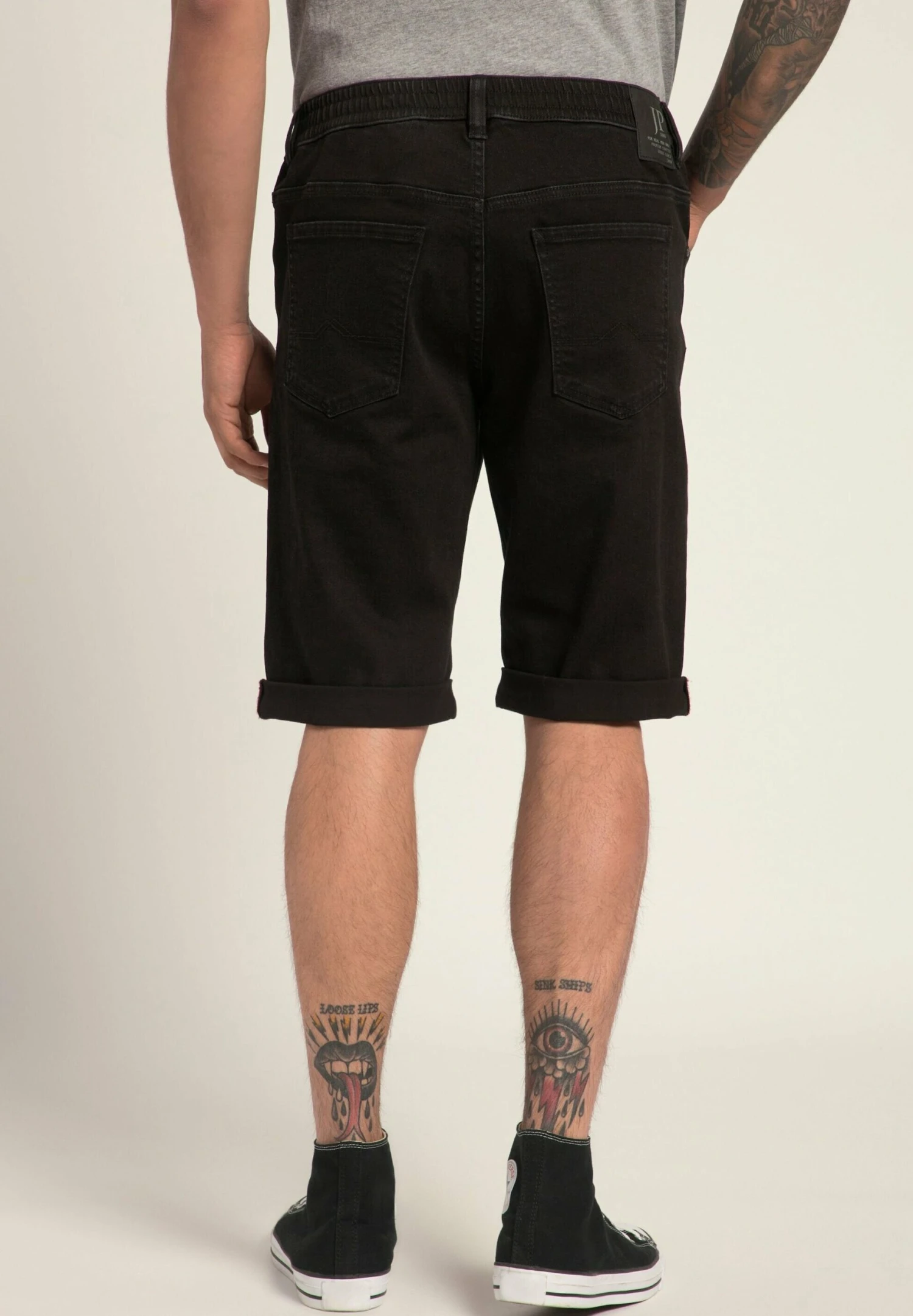 JP1880 Bermuda Bequem Geschnitten Elastikbund 5 Pocket Bis Gr - Jeansshort - Black 4 JP1880 Bermuda Bequem Geschnitten Elastikbund 5 Pocket Bis Gr - Jeansshort - Black - Afbeelding 2