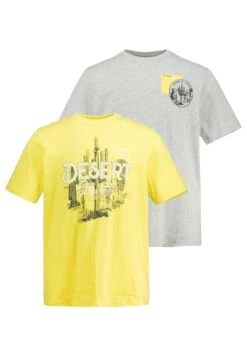 JP1880 T-Shirt Print - Hellgrau MélangeGelb -JP1880 330f0a177e844eafa3a9c10dbf10cd3f