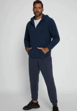 JP1880 Sweater Met Rits - Mattes Nachtblau