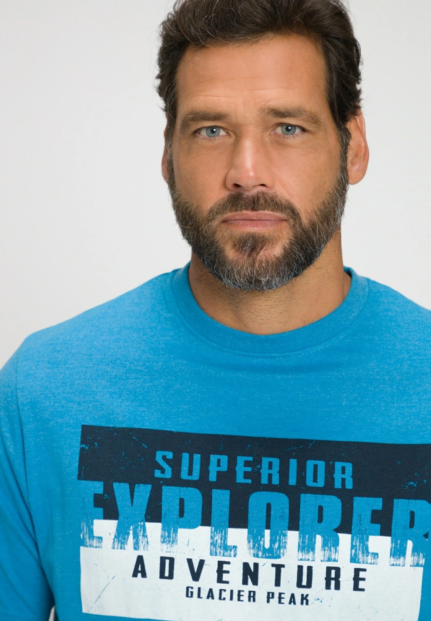 JP1880 T-Shirt Print - Licht Azuurblauw 4 JP1880 T-Shirt Print - Licht Azuurblauw - Afbeelding 2