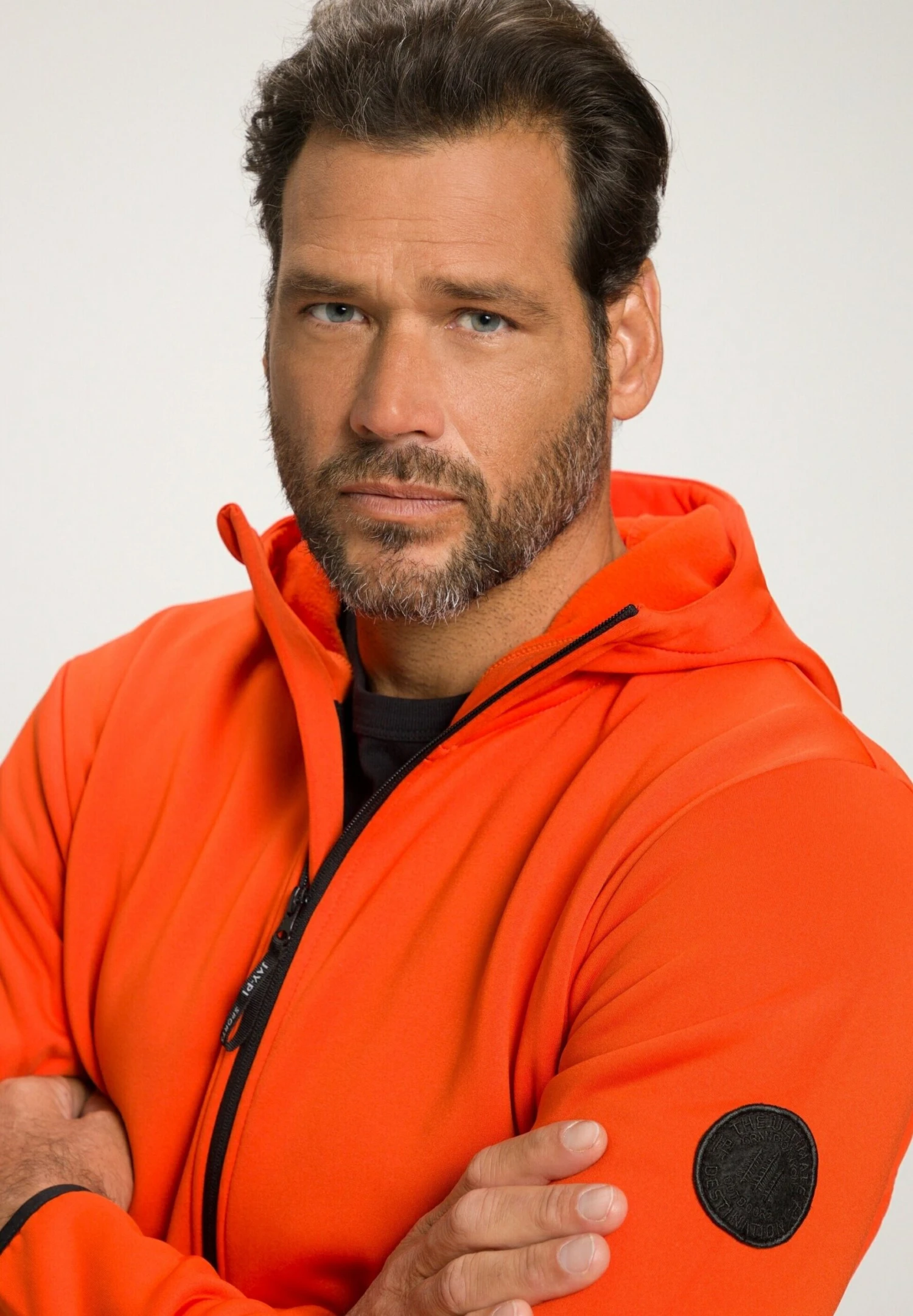 JP1880 Fleecejas - Orange Vif 4 JP1880 Fleecejas - Orange Vif - Afbeelding 2