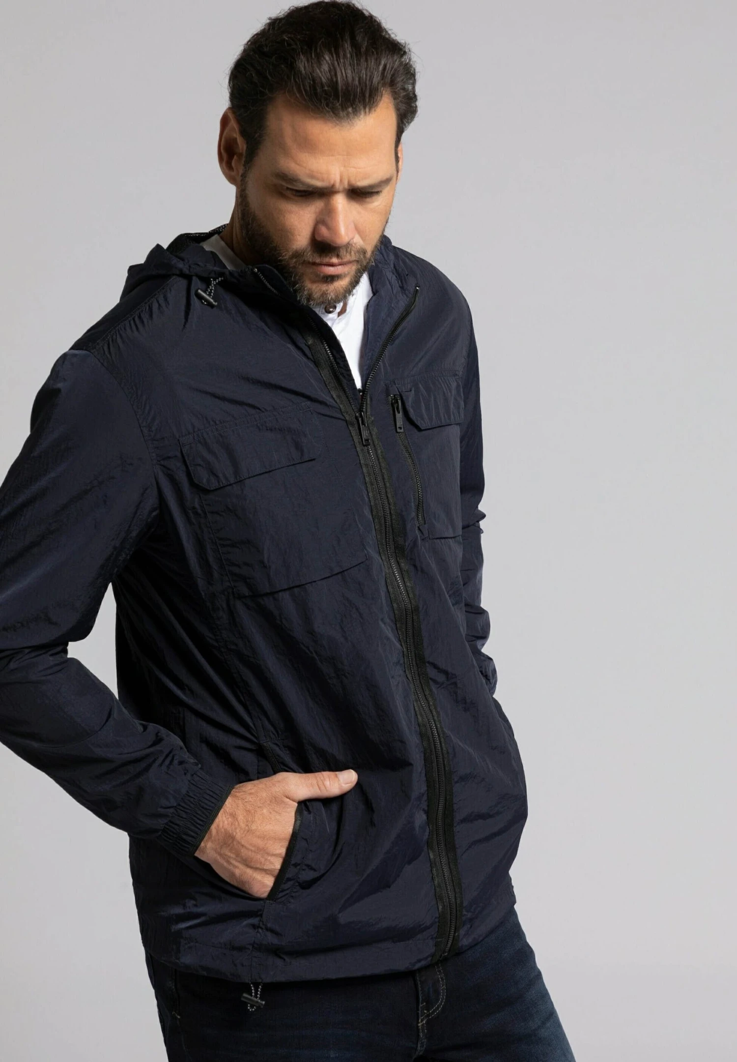 JP1880 Regenjas - Navy 4 JP1880 Regenjas - Navy - Afbeelding 2