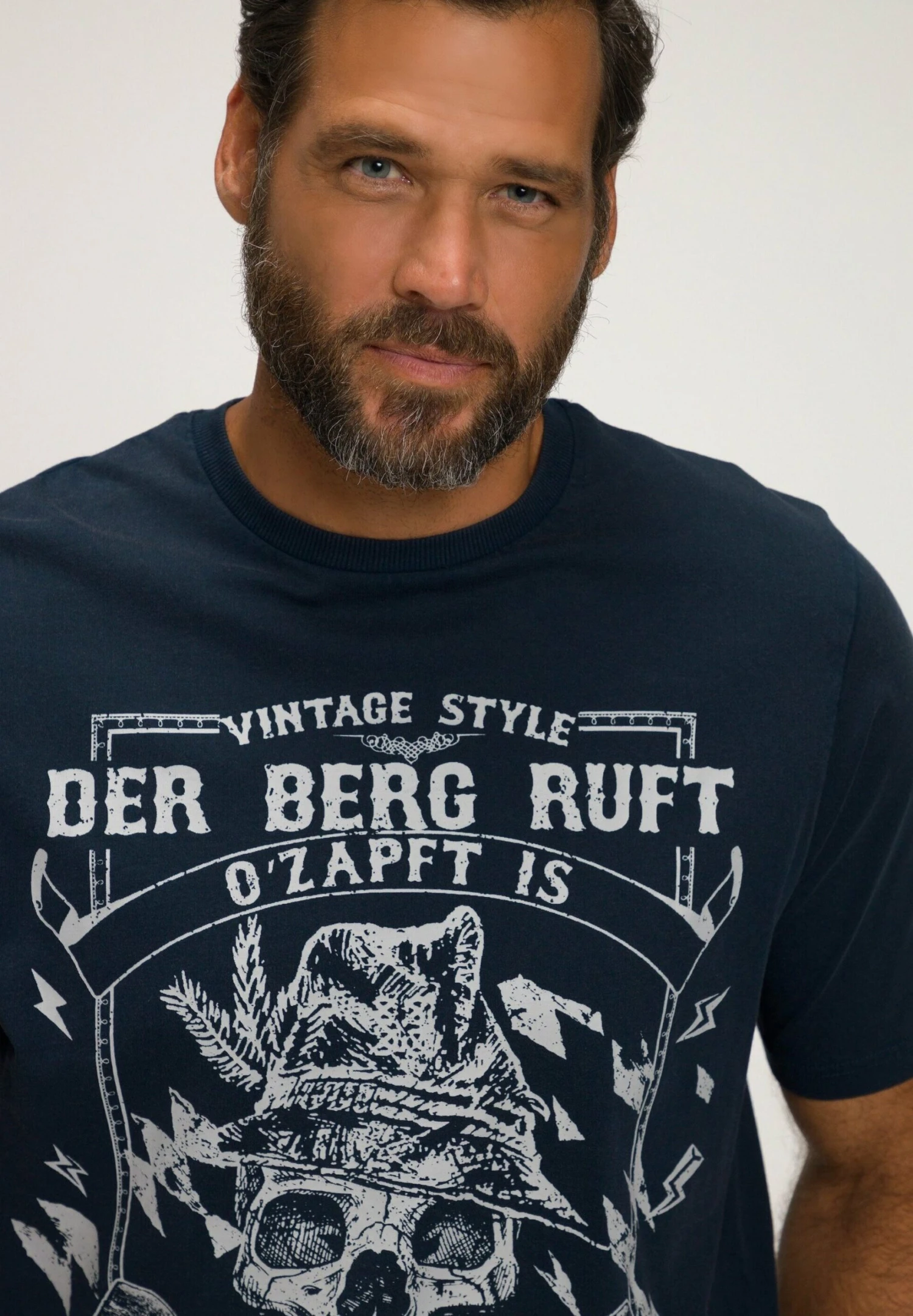 JP1880 T-Shirt Print - Navy Blauw 4 JP1880 T-Shirt Print - Navy Blauw - Afbeelding 2