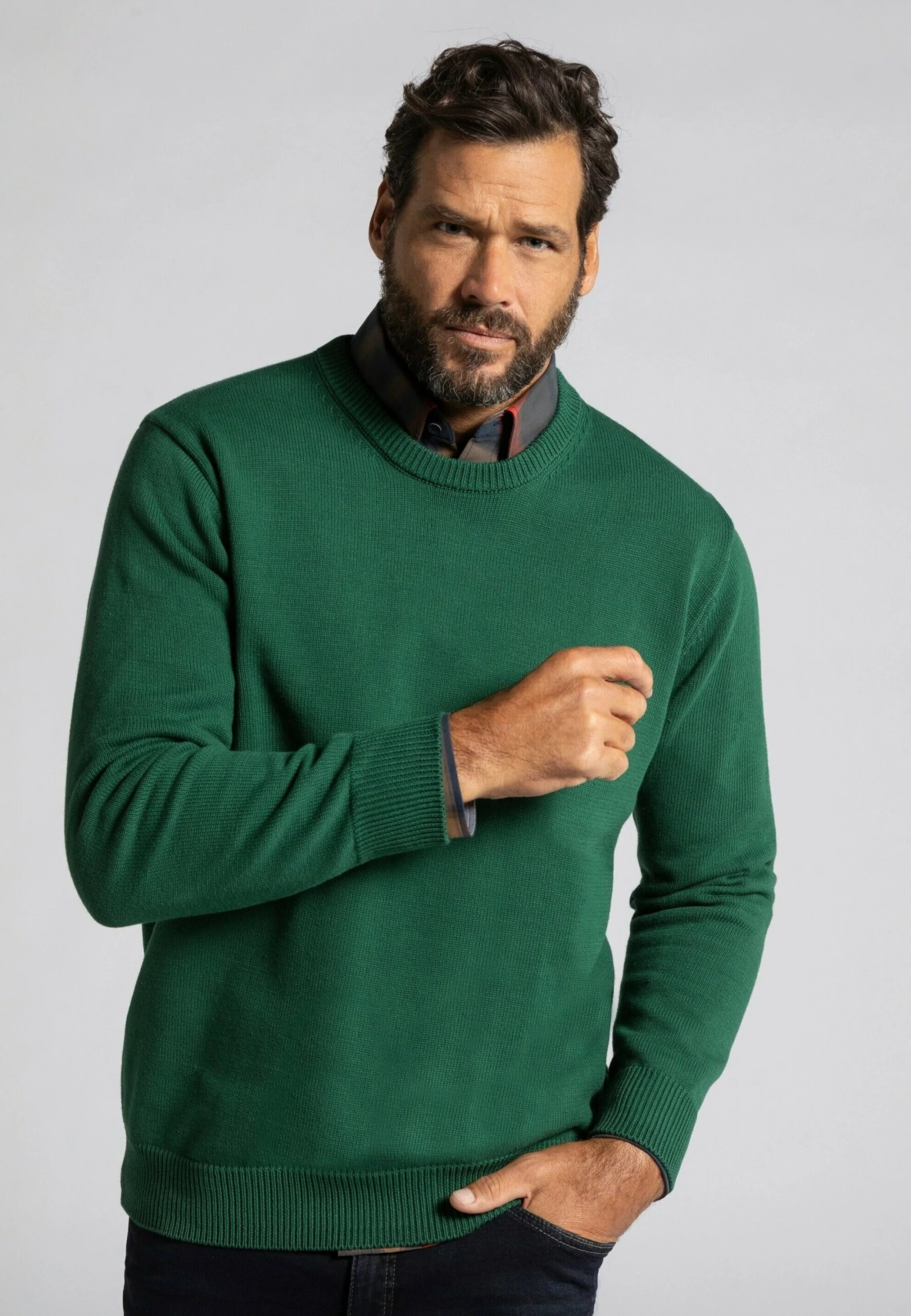 JP1880 Trui - Mittelgrün 3 JP1880 Trui - Mittelgrün