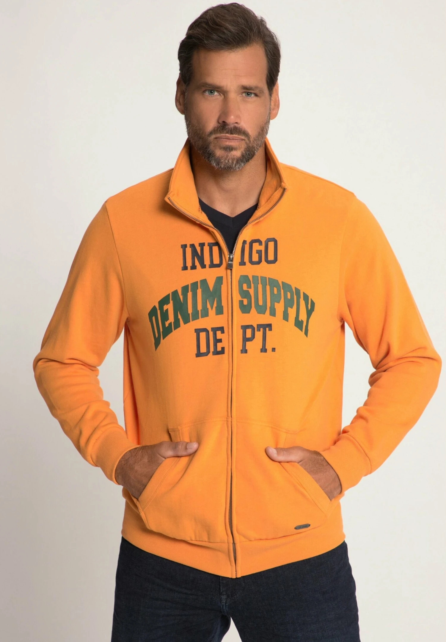 JP1880 Sweater Met Rits - Tieforange 3 JP1880 Sweater Met Rits - Tieforange