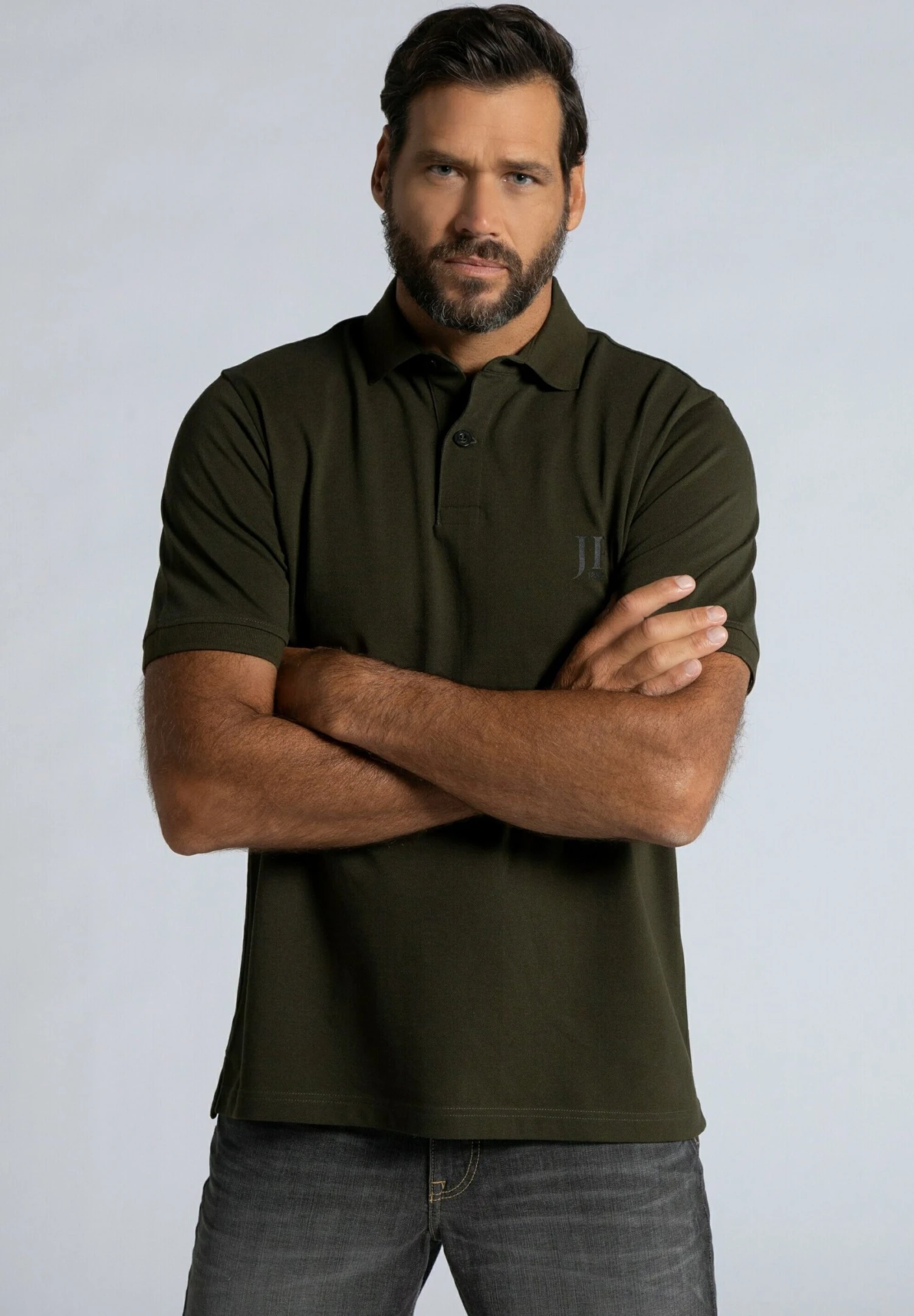 JP1880 Poloshirt - Kaki, Anthracite 3 JP1880 Poloshirt - Kaki, Anthracite