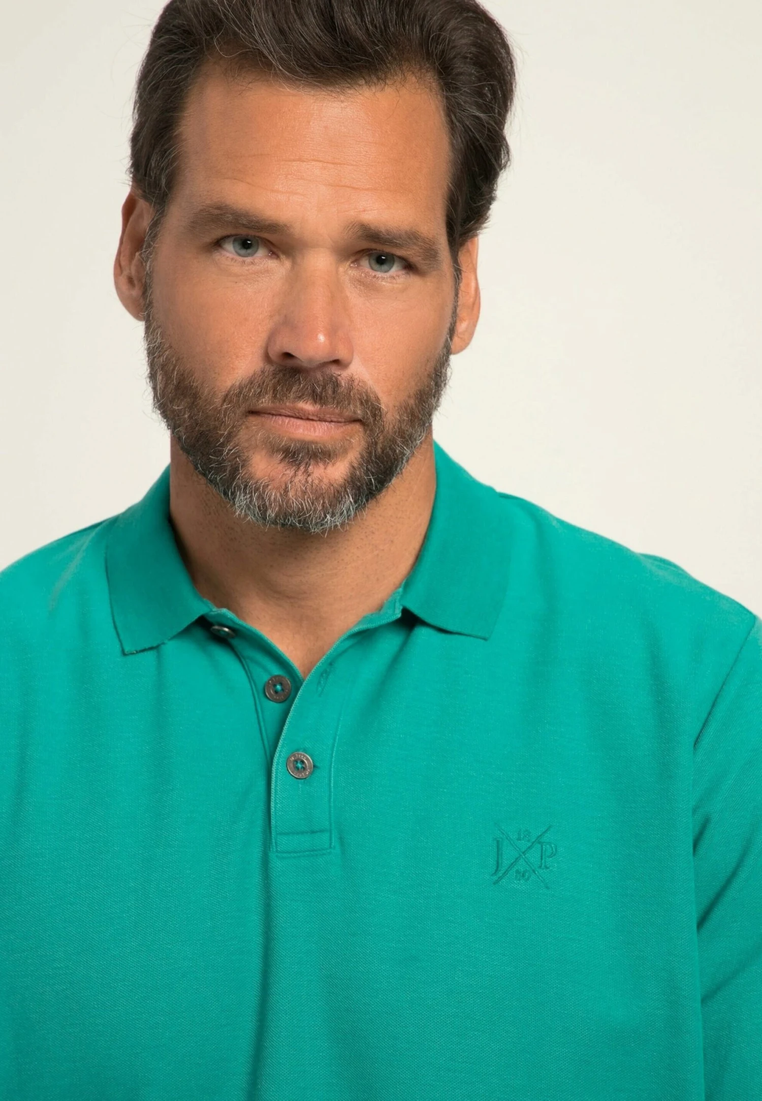 JP1880 Short Sleeve Vintage Look Collar - Poloshirt - Turquoise Green 4 JP1880 Short Sleeve Vintage Look Collar - Poloshirt - Turquoise Green - Afbeelding 2