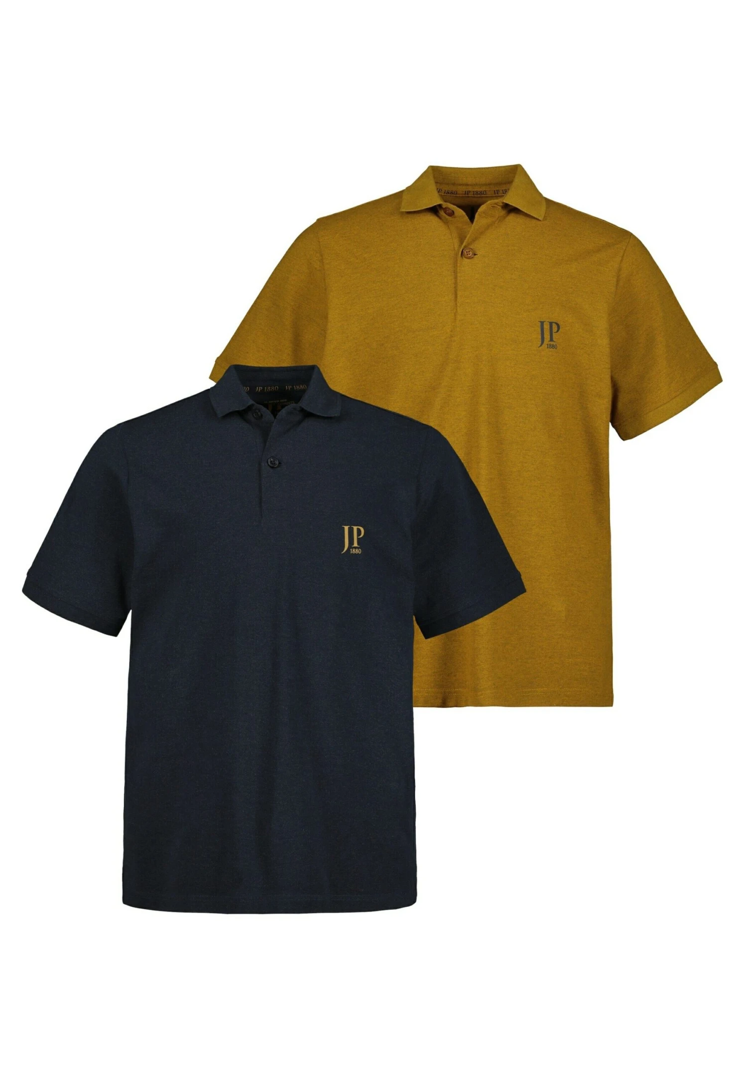 JP1880 Poloshirt - Jaune Mais, Bleu Marine 4 JP1880 Poloshirt - Jaune Mais, Bleu Marine - Afbeelding 2