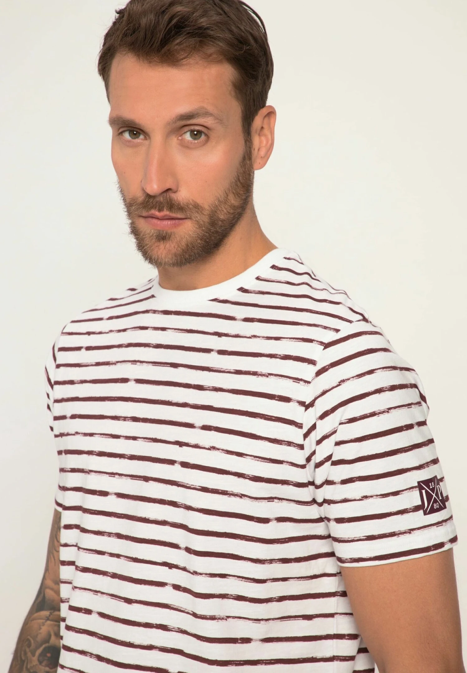 JP1880 T-Shirt Print - Marsala Red 4 JP1880 T-Shirt Print - Marsala Red - Afbeelding 2