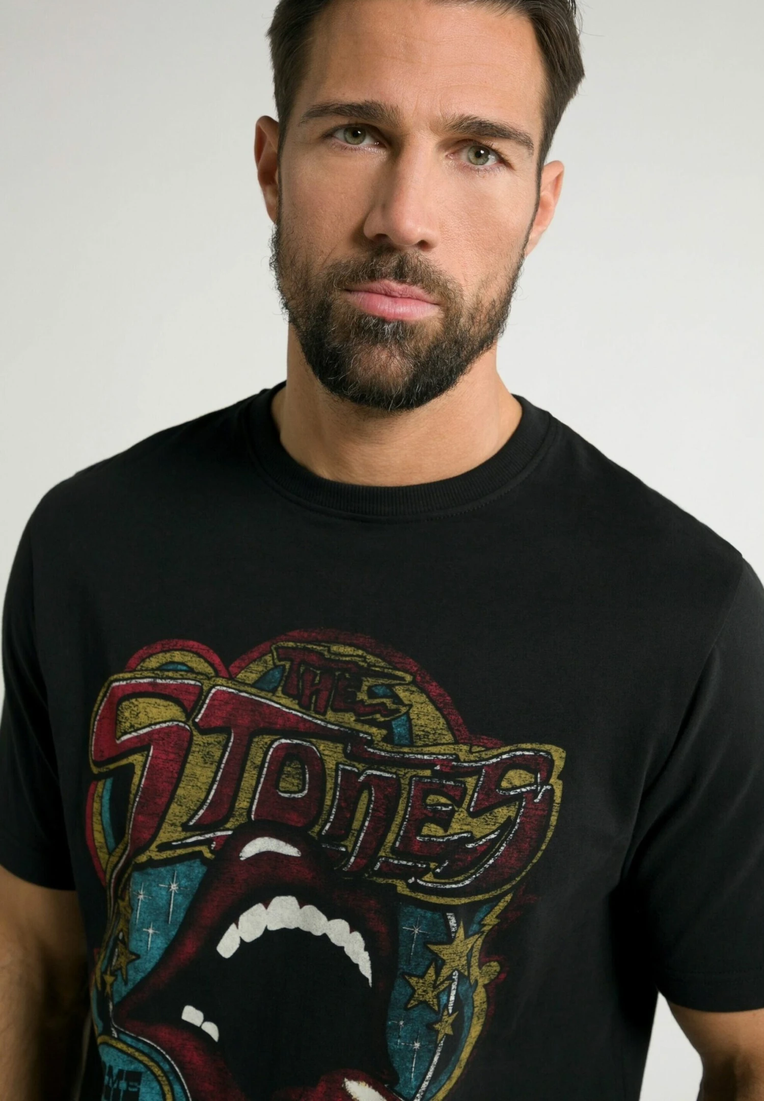 JP1880 Rolling Stones - T-Shirt Print - Schwarz 4 JP1880 Rolling Stones - T-Shirt Print - Schwarz - Afbeelding 2