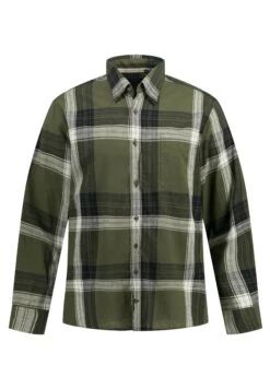 JP1880 Long Sleeve Plaid - Overhemd - Olive Green -JP1880 4fac7aa64dcc4c93bc780106ab688514
