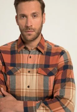 JP1880 Karo Langarm KentkragenModern Fit - Overhemd - Dunkelorange -JP1880 5193f1ad1cd944e9a2db8f2f720c2c05