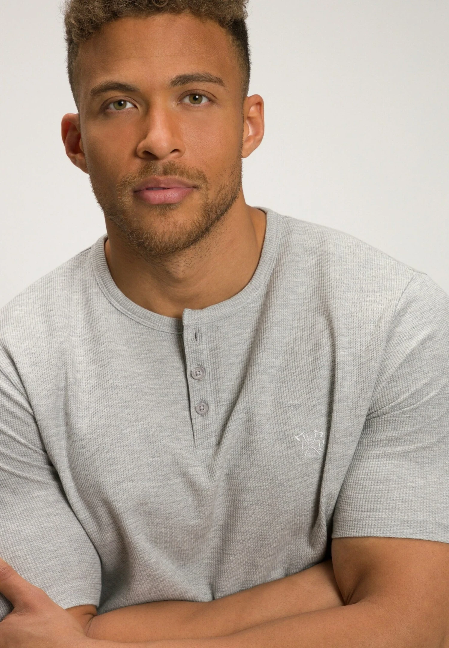 JP1880 T-Shirt Basic - Grau Melange 4 JP1880 T-Shirt Basic - Grau Melange - Afbeelding 2