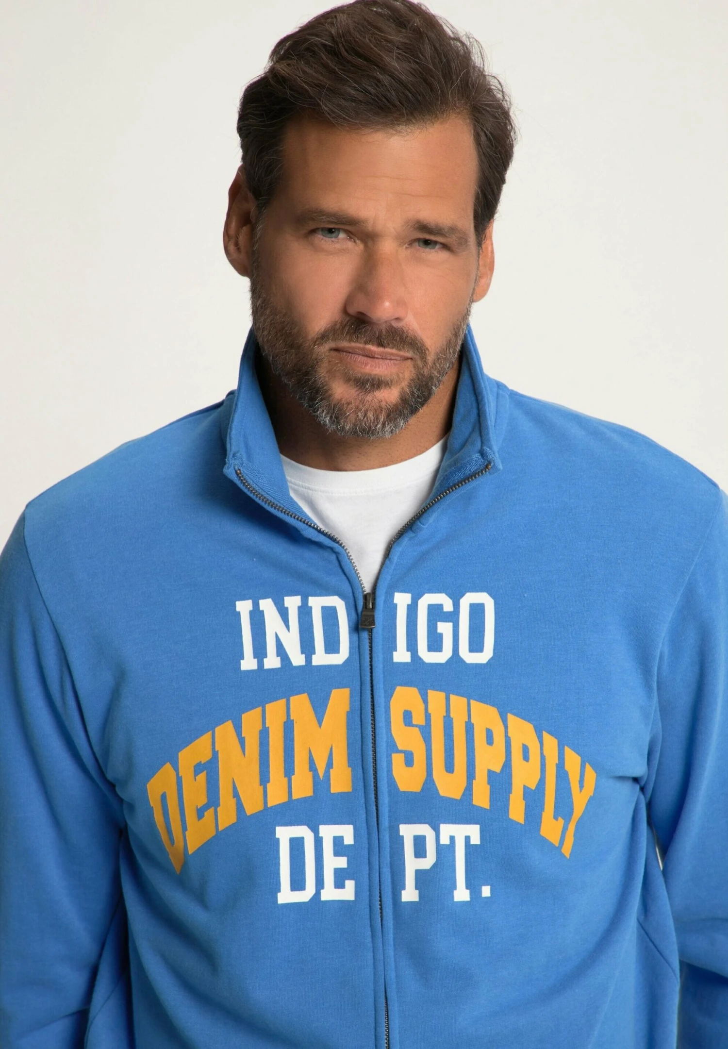 JP1880 Sweater Met Rits - Sommer Blau 4 JP1880 Sweater Met Rits - Sommer Blau - Afbeelding 2