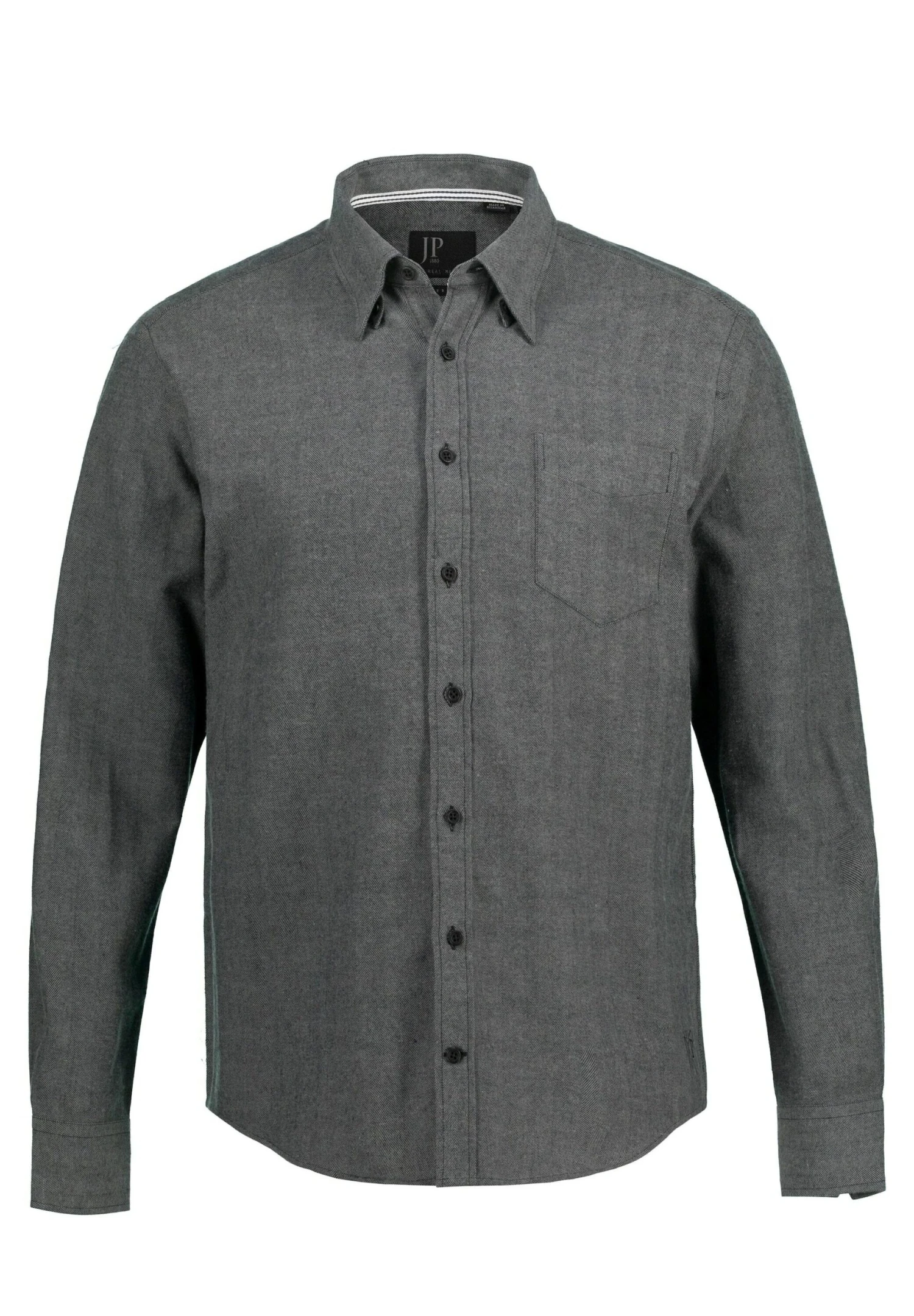 JP1880 Herringbone Print Long Sleeve - Overhemd - Grey 5 JP1880 Herringbone Print Long Sleeve - Overhemd - Grey - Afbeelding 3