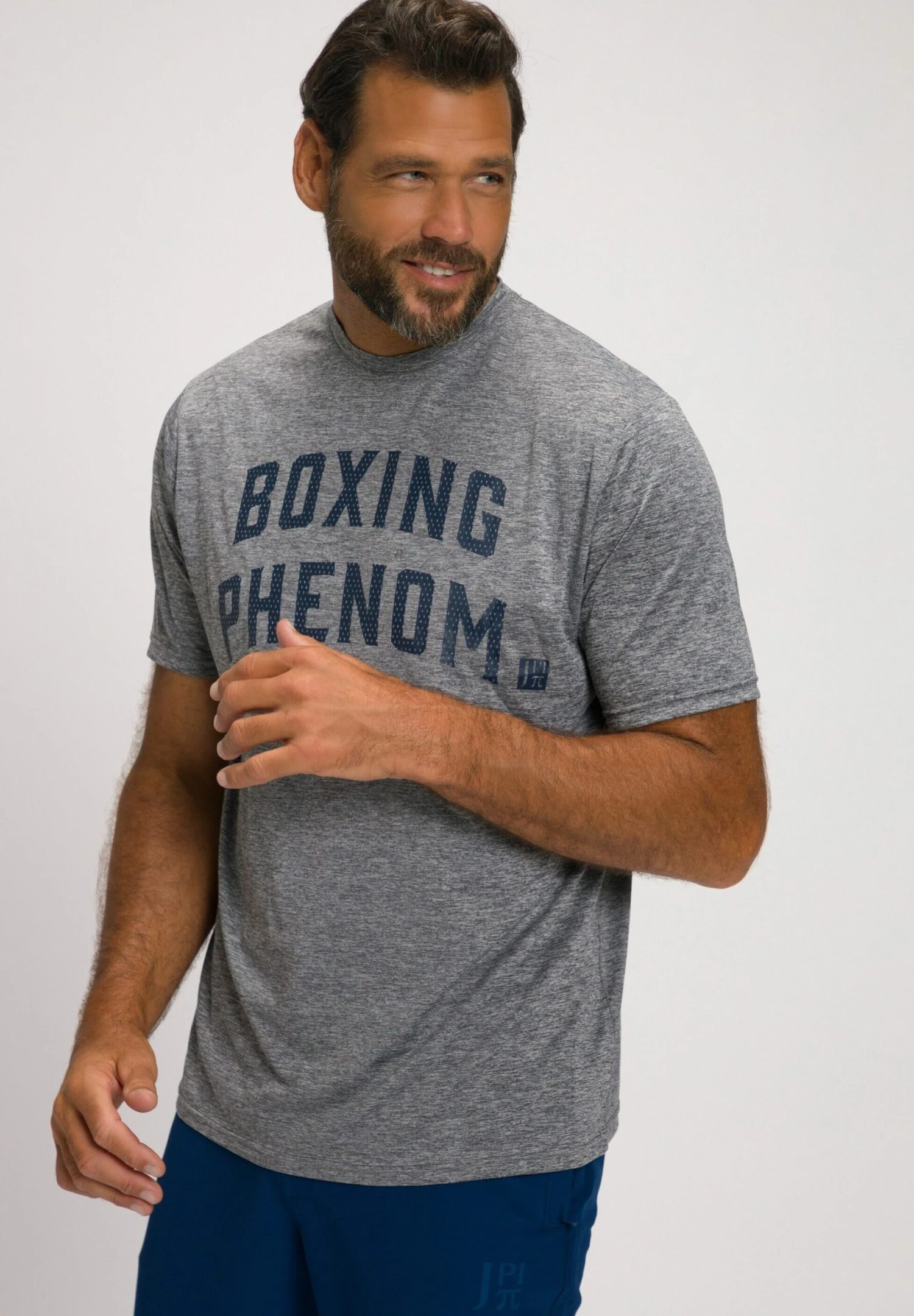 JP1880 T-Shirt Print - Grijs Melange 3 JP1880 T-Shirt Print - Grijs Melange