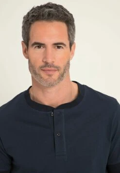 JP1880 Henley - T-Shirt Basic - Zwart -JP1880 5a34127030db43eea2fe6fce40a75c13