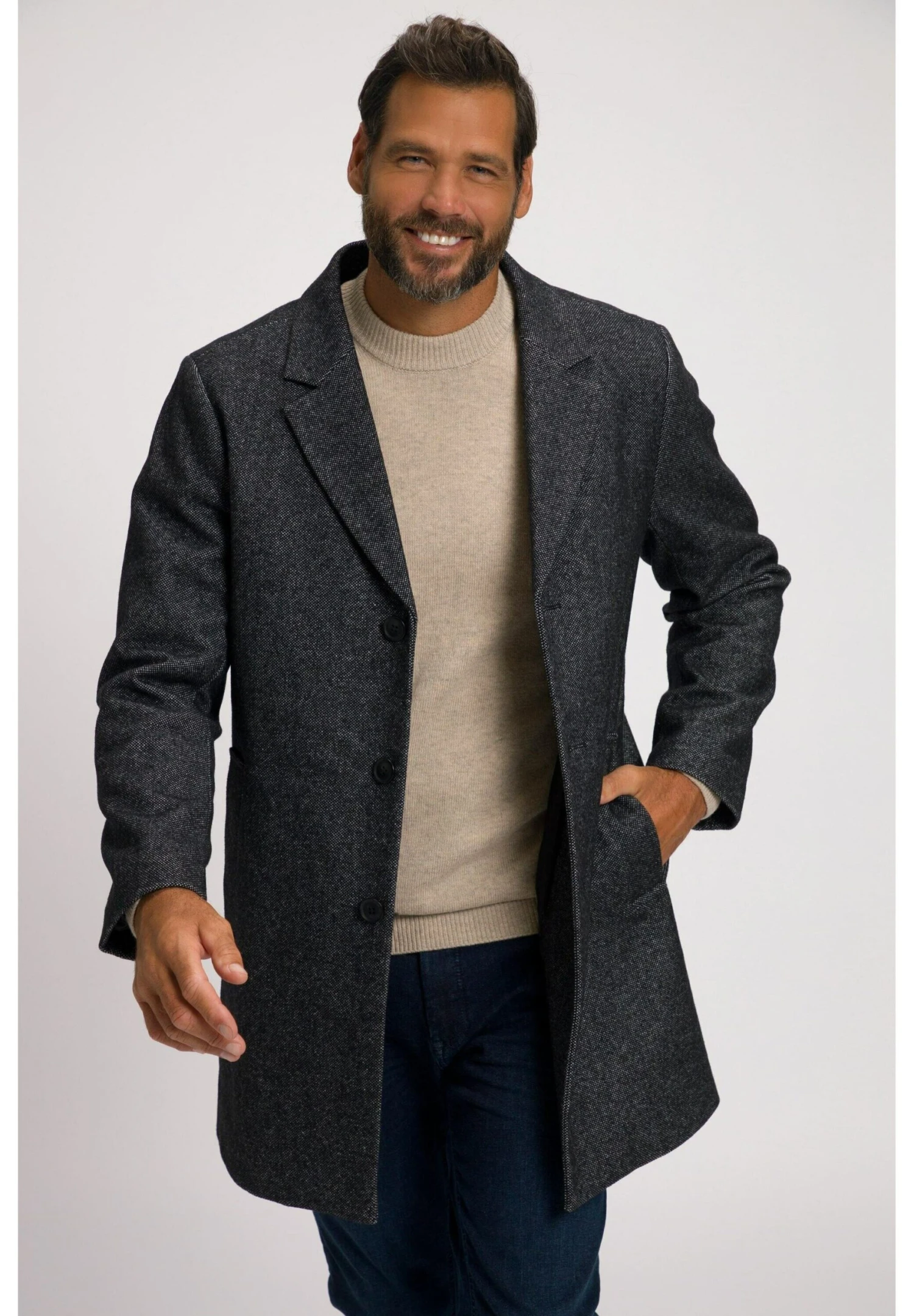 JP1880 Mantel - Noir 4 JP1880 Mantel - Noir - Afbeelding 3