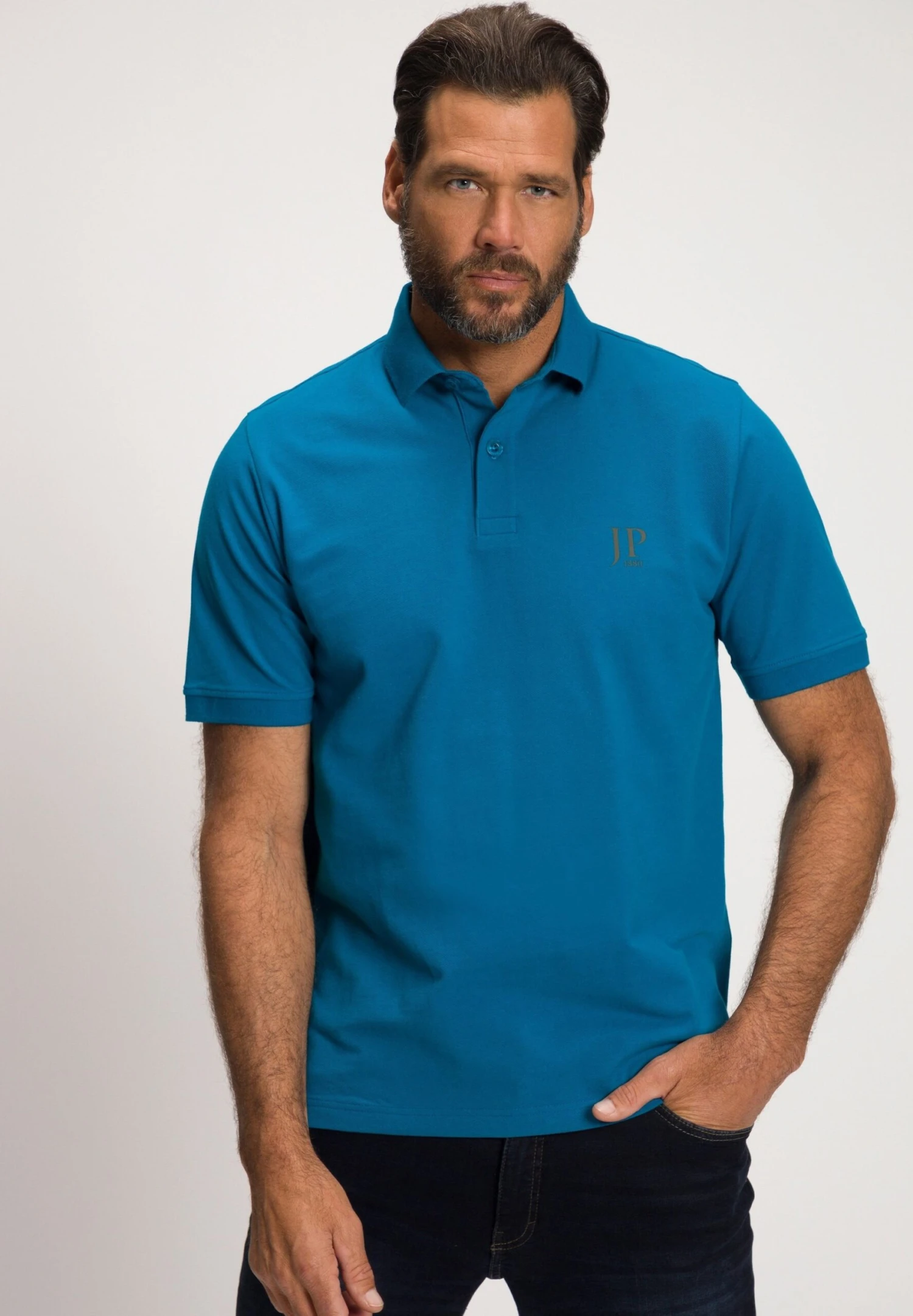 JP1880 Poloshirt - Blauwturkoois Donkerolijf 3 JP1880 Poloshirt - Blauwturkoois Donkerolijf