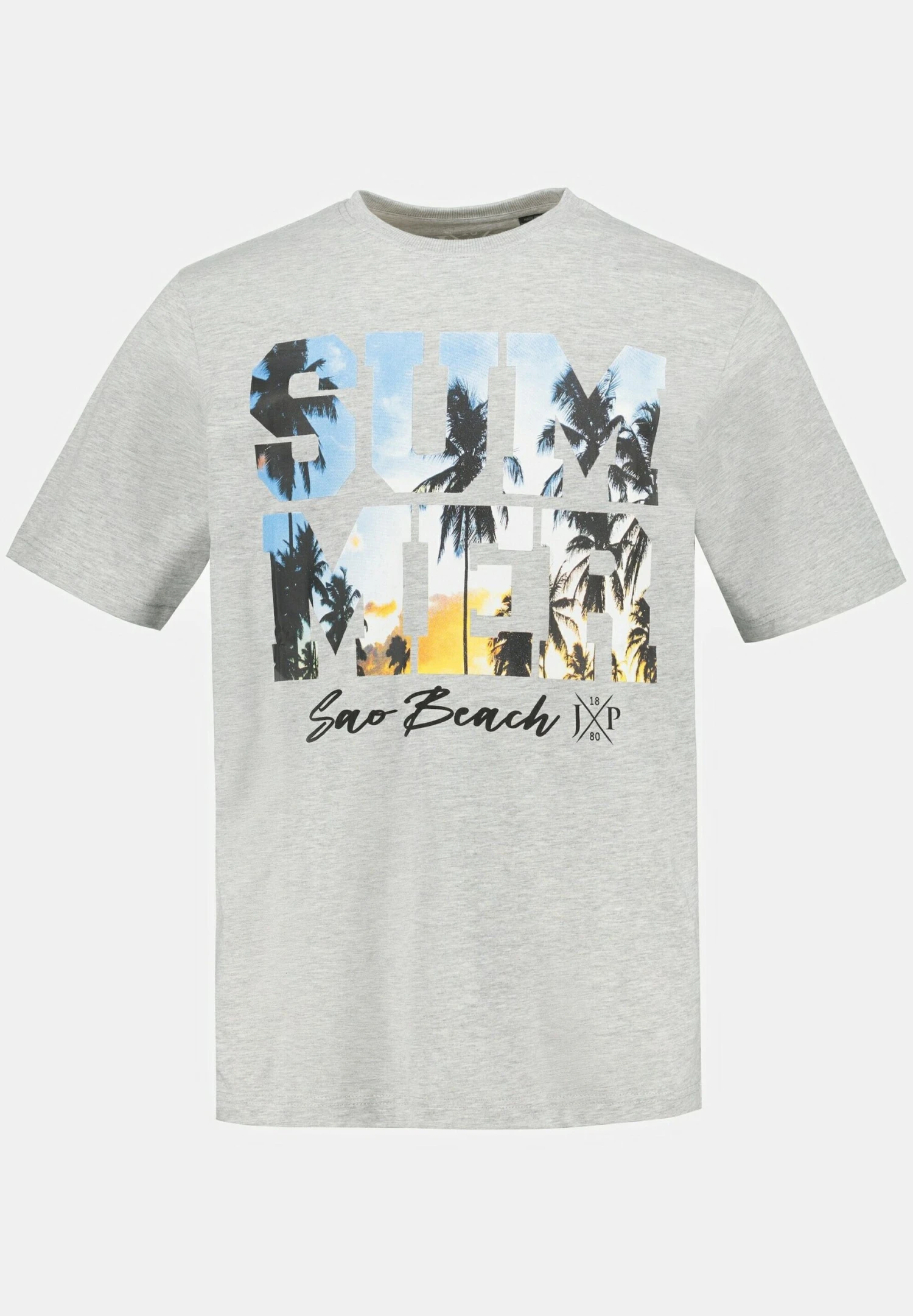 JP1880 T-Shirt Print - GraumelangeHellgrün 6 JP1880 T-Shirt Print - GraumelangeHellgrün - Afbeelding 4