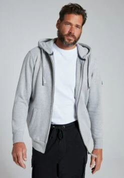 JP1880 Sweater Met Rits - Grau Melange -JP1880 5e8056bd257847dcbc8339200d007ffd