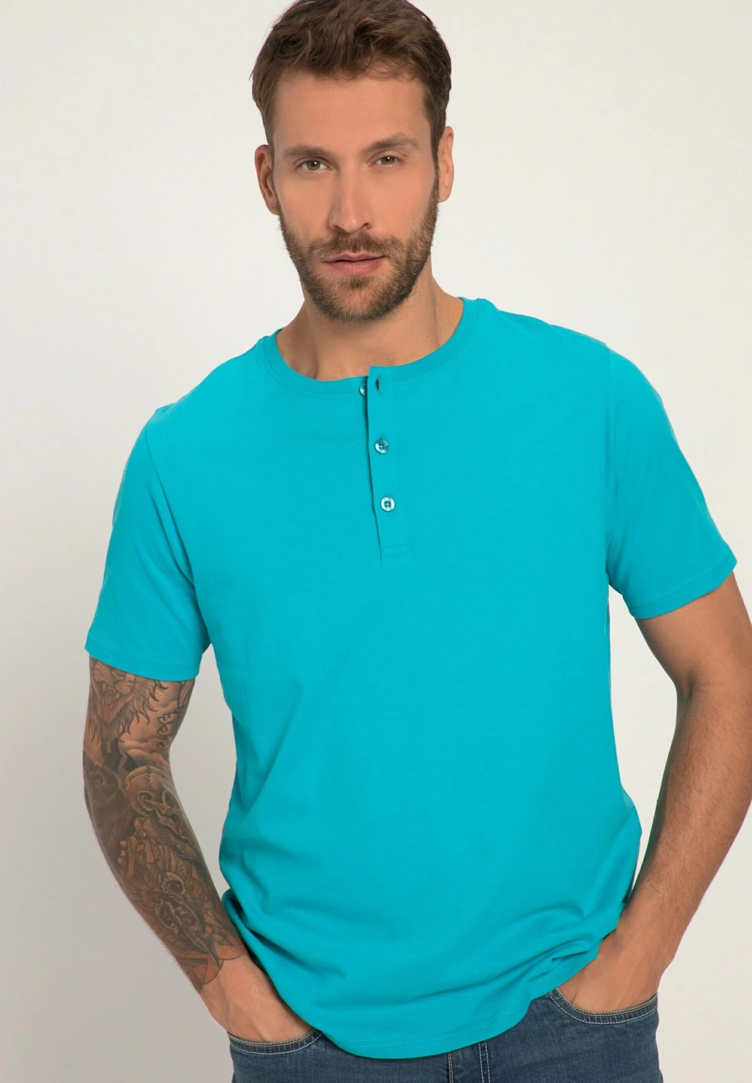 JP1880 T-Shirt Basic - Dark Turquoise 3 JP1880 T-Shirt Basic - Dark Turquoise