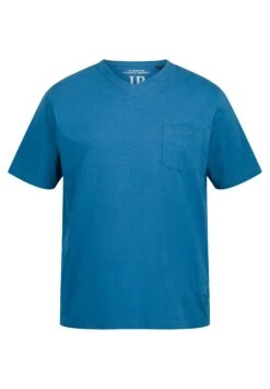 JP1880 Korte MouwenV-Hals Gevlamde- T-Shirt Basic - Ozeanblau -JP1880 61609e44edc141179c6ff3ee4f820409