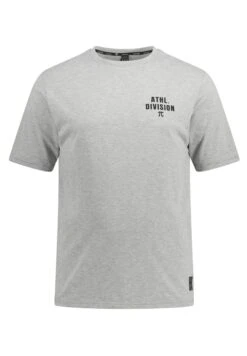 JP1880 Chest Print Active Tee Flexnamic®, Fitness - T-Shirt Print - Grey Melange -JP1880 657074dad66c4a42ba89b2e713d445d5