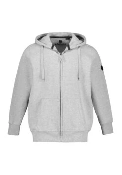 JP1880 Sweater Met Rits - Grau Melange -JP1880 65ae3395944444fd9380a33d4ddefdf2