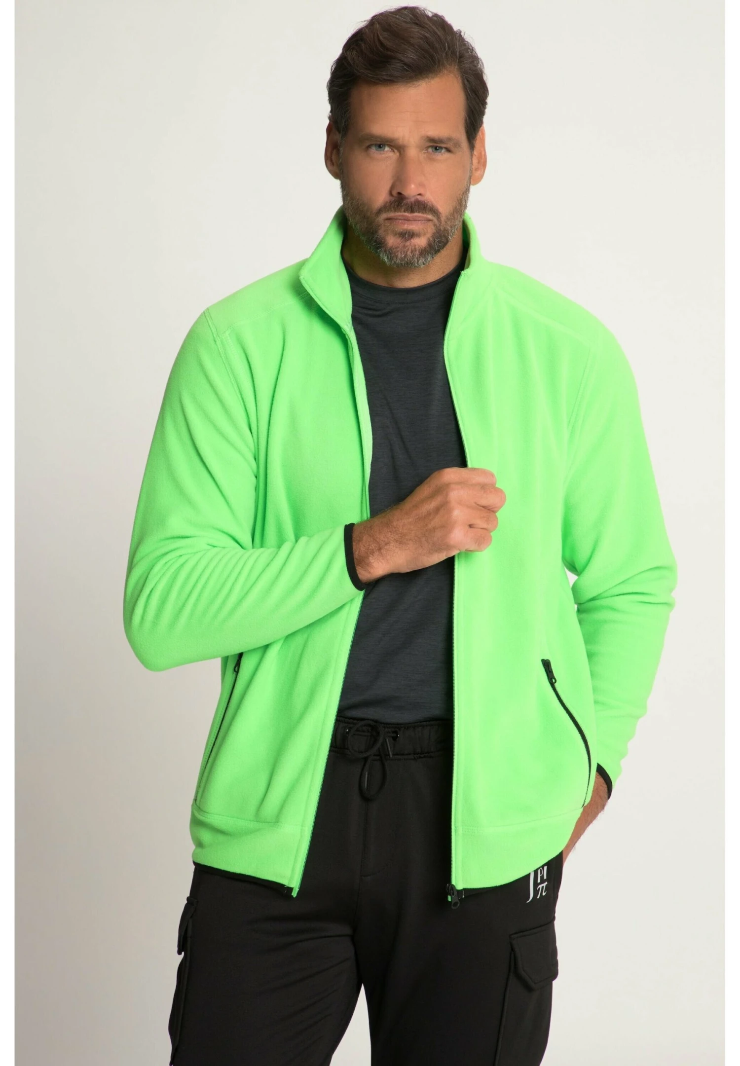 JP1880 Fleecejas - Neon Green 5 JP1880 Fleecejas - Neon Green - Afbeelding 3