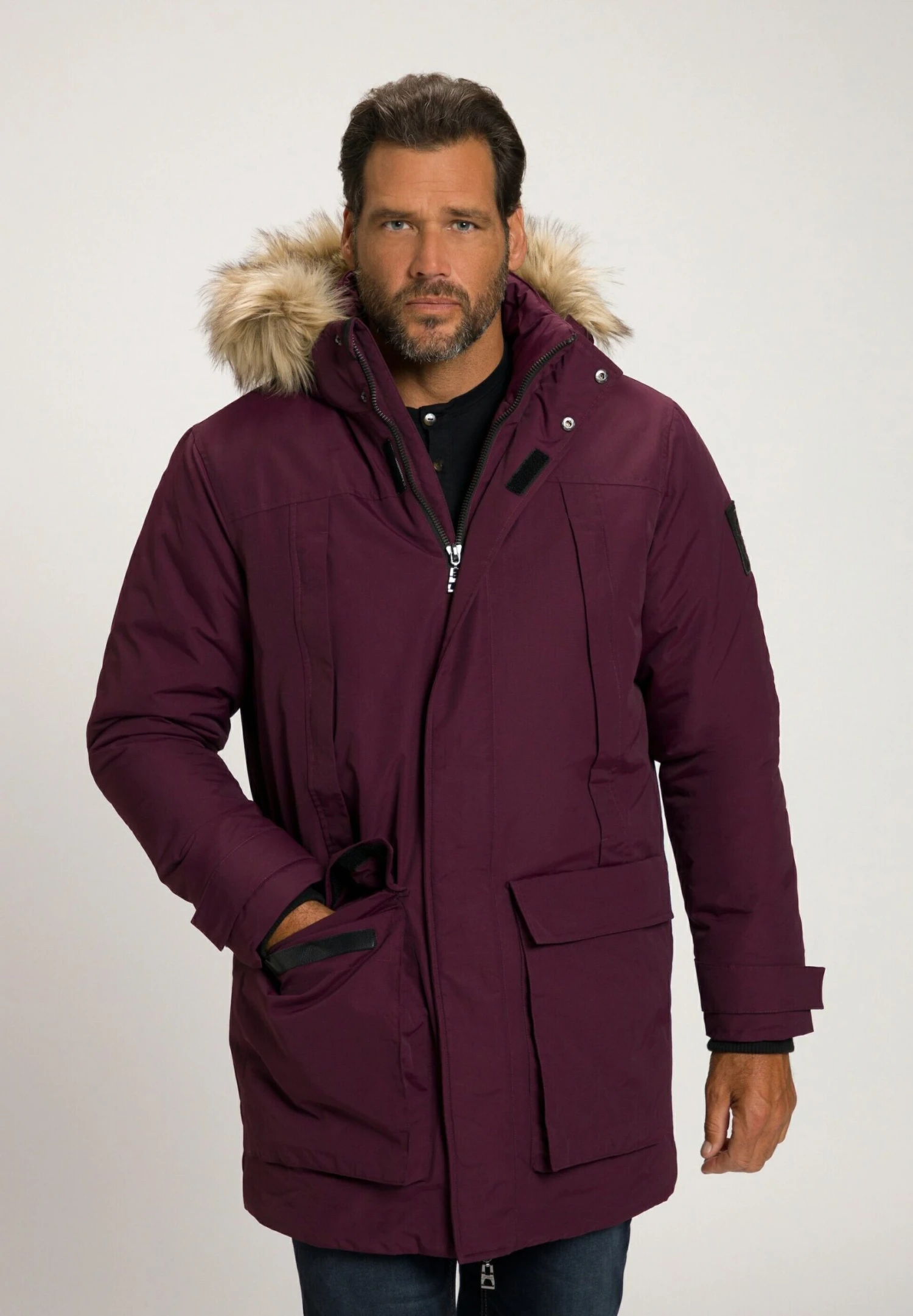JP1880 With Hood - Parka - Aubergine 3 JP1880 With Hood - Parka - Aubergine