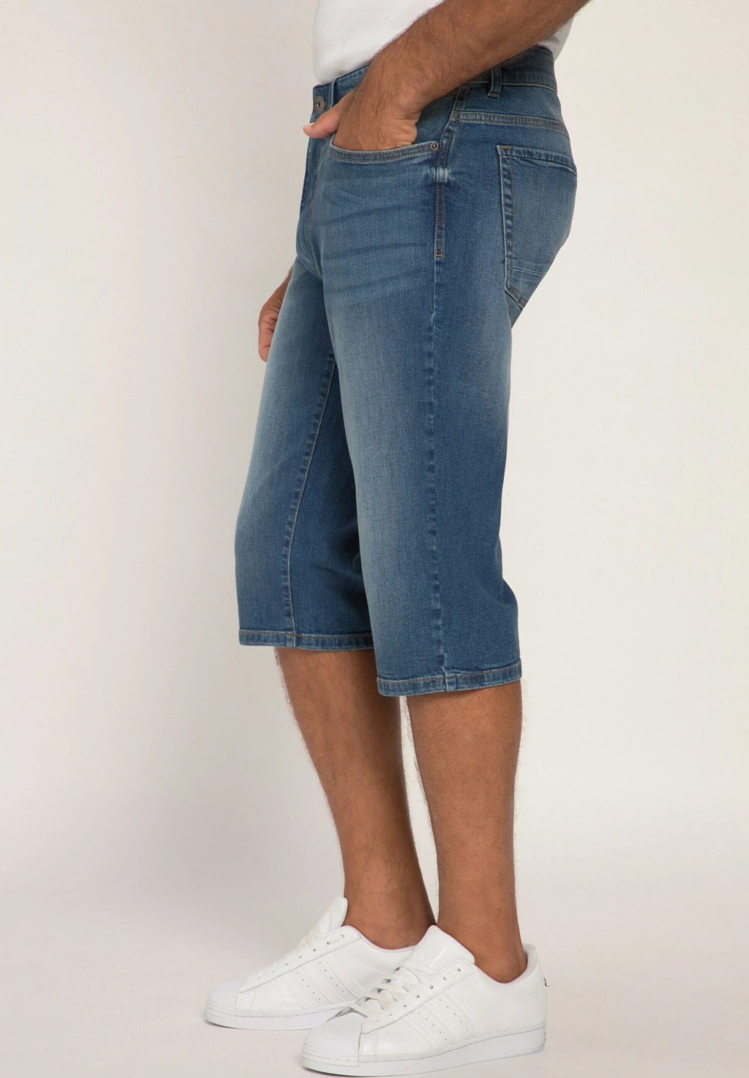 JP1880 3 4-Powerstretch 5-Pocket - Jeansshort - Medium Stone 5 JP1880 3 4-Powerstretch 5-Pocket - Jeansshort - Medium Stone - Afbeelding 3